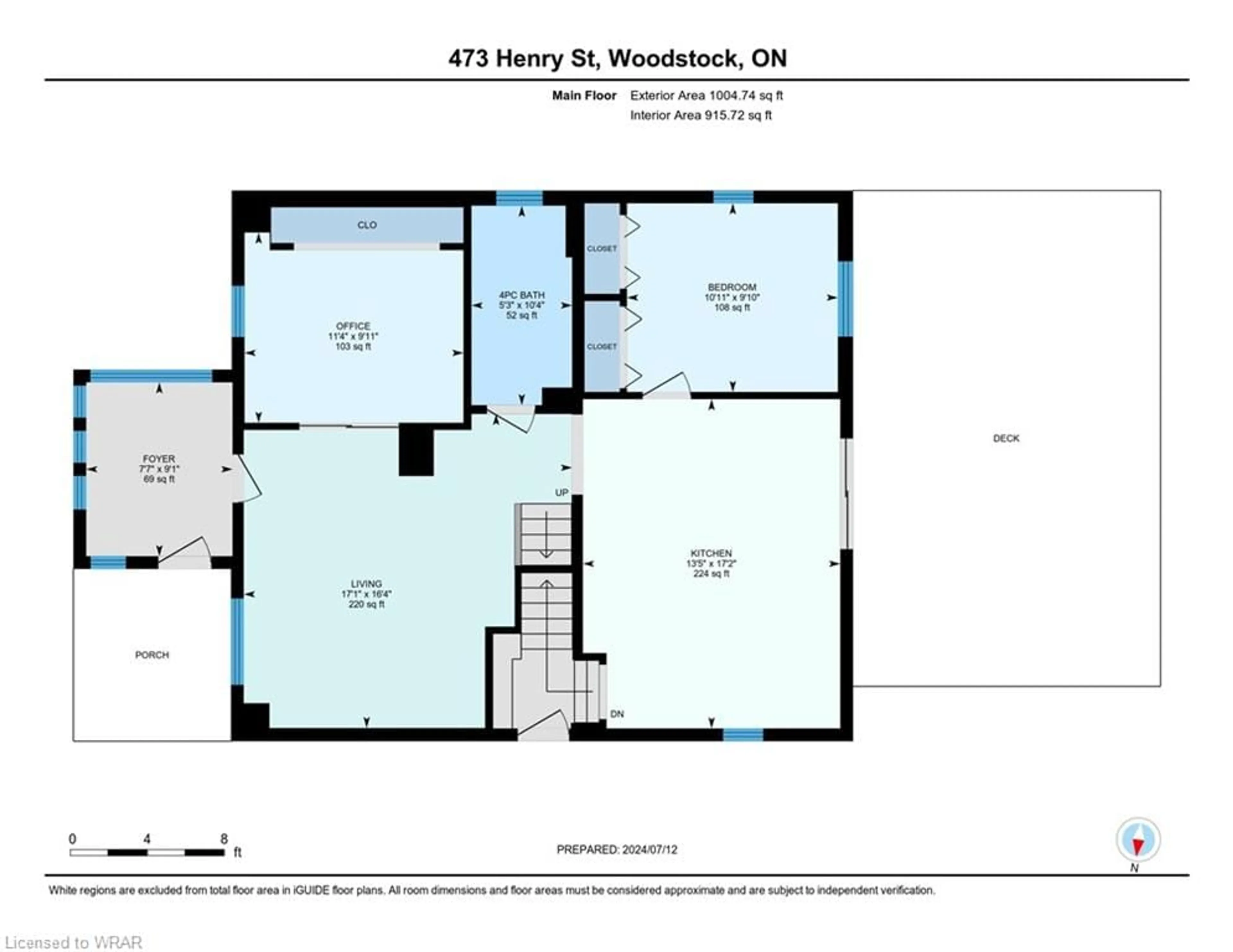 Floor plan for 473 Henry St, Woodstock Ontario N4S 1X3