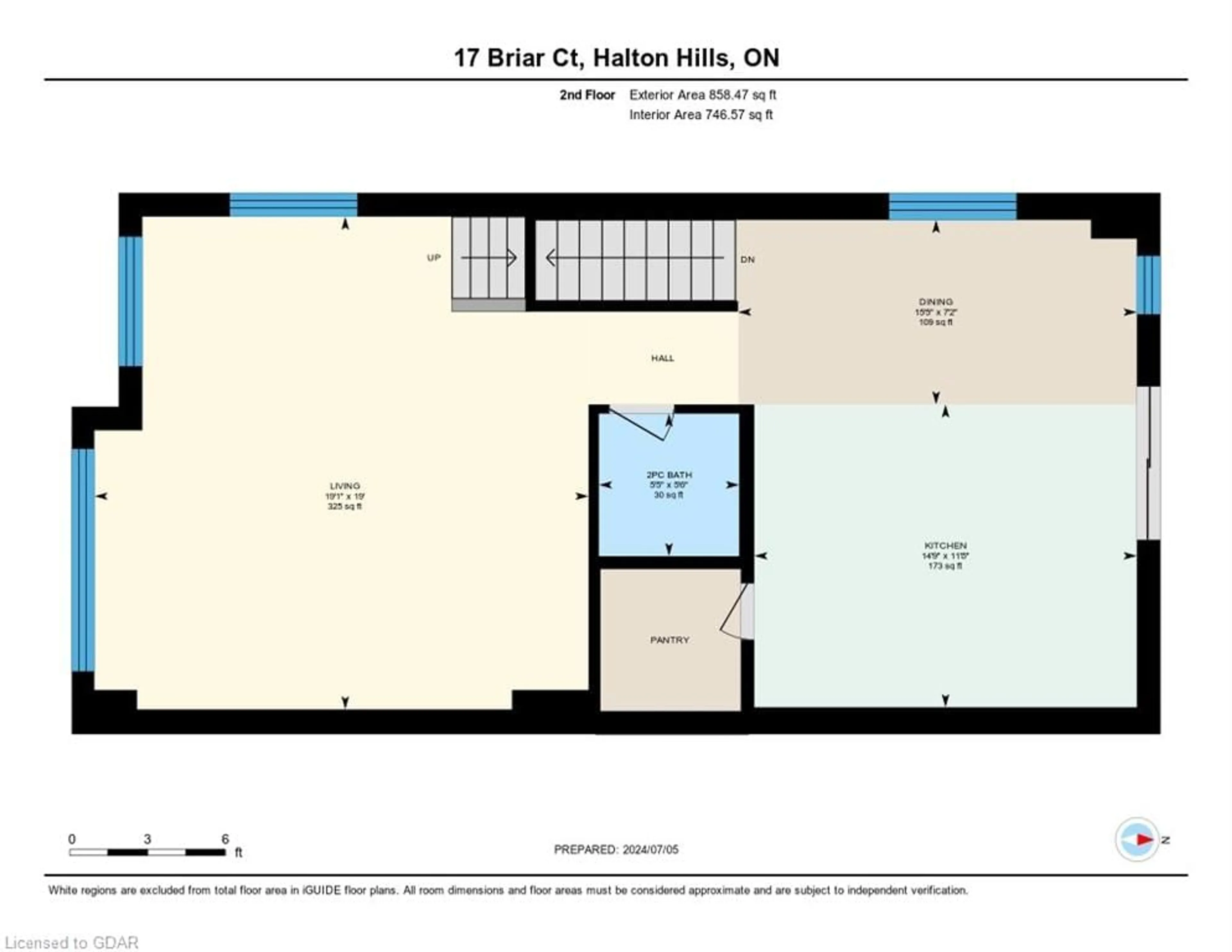 Floor plan for 17 Briar Crt, Georgetown Ontario L7G 0P5