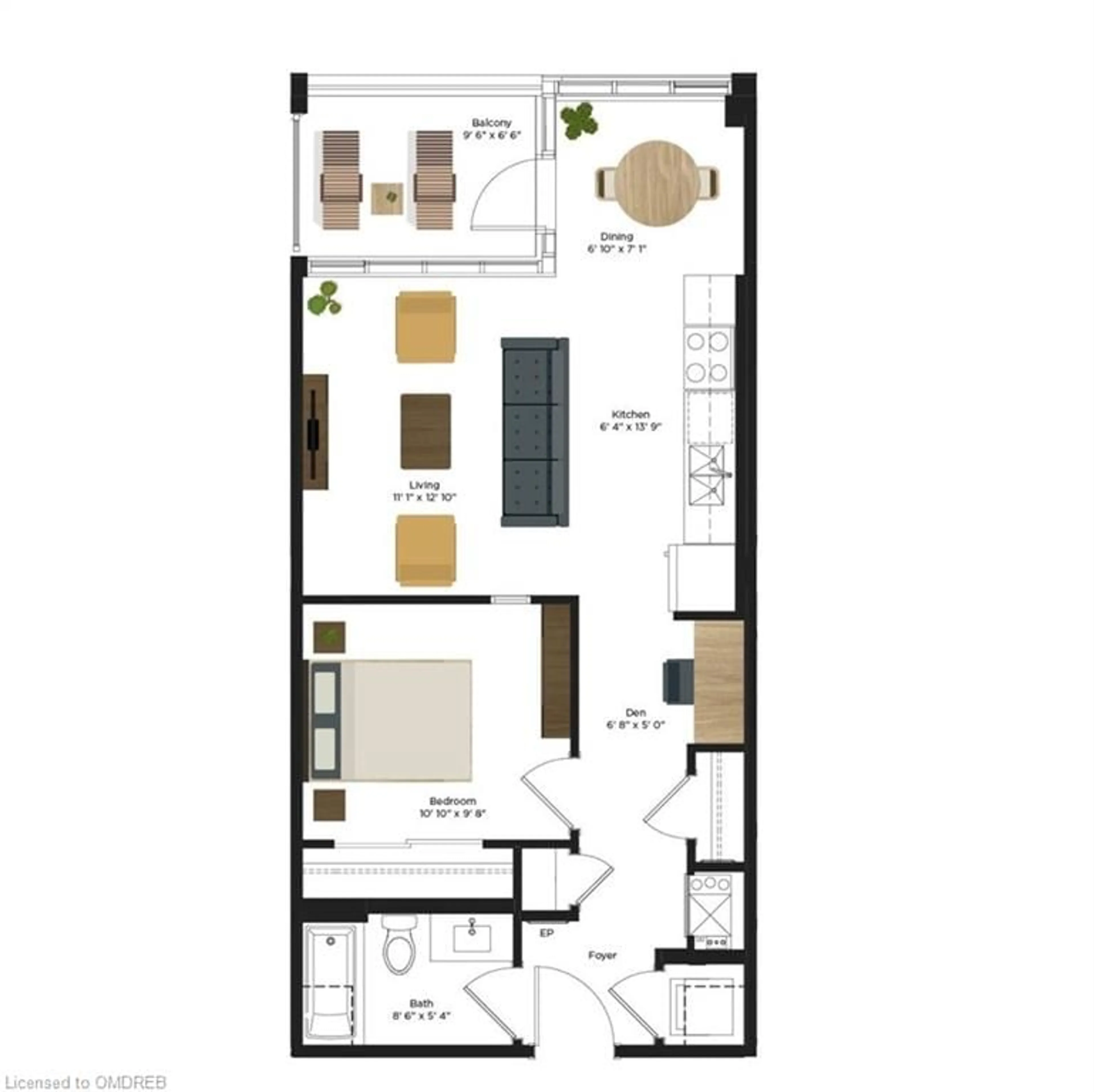 Floor plan for 120 Huron St #210, Guelph Ontario N1E 0T8