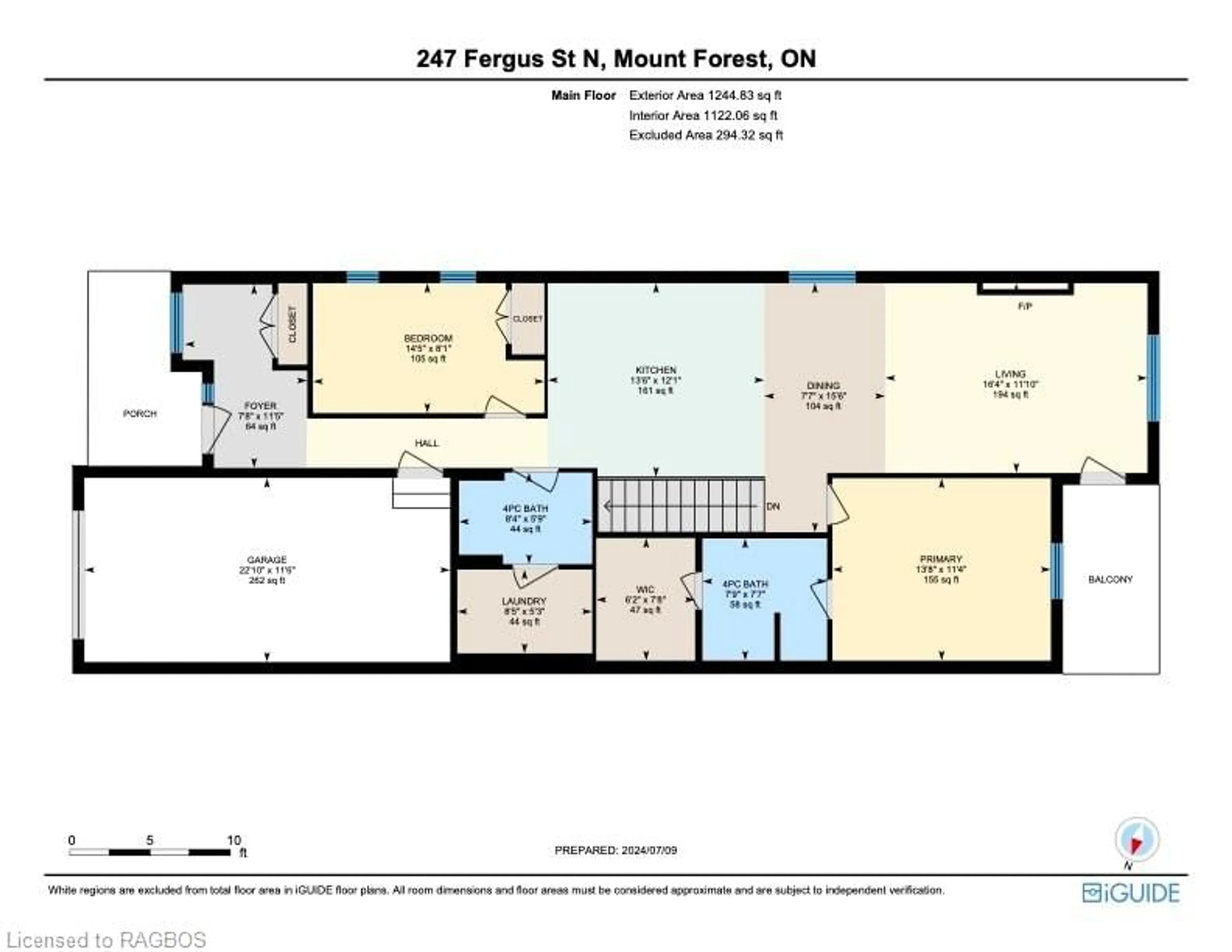 Floor plan for 247 Fergus St, Mount Forest Ontario N0G 2L2