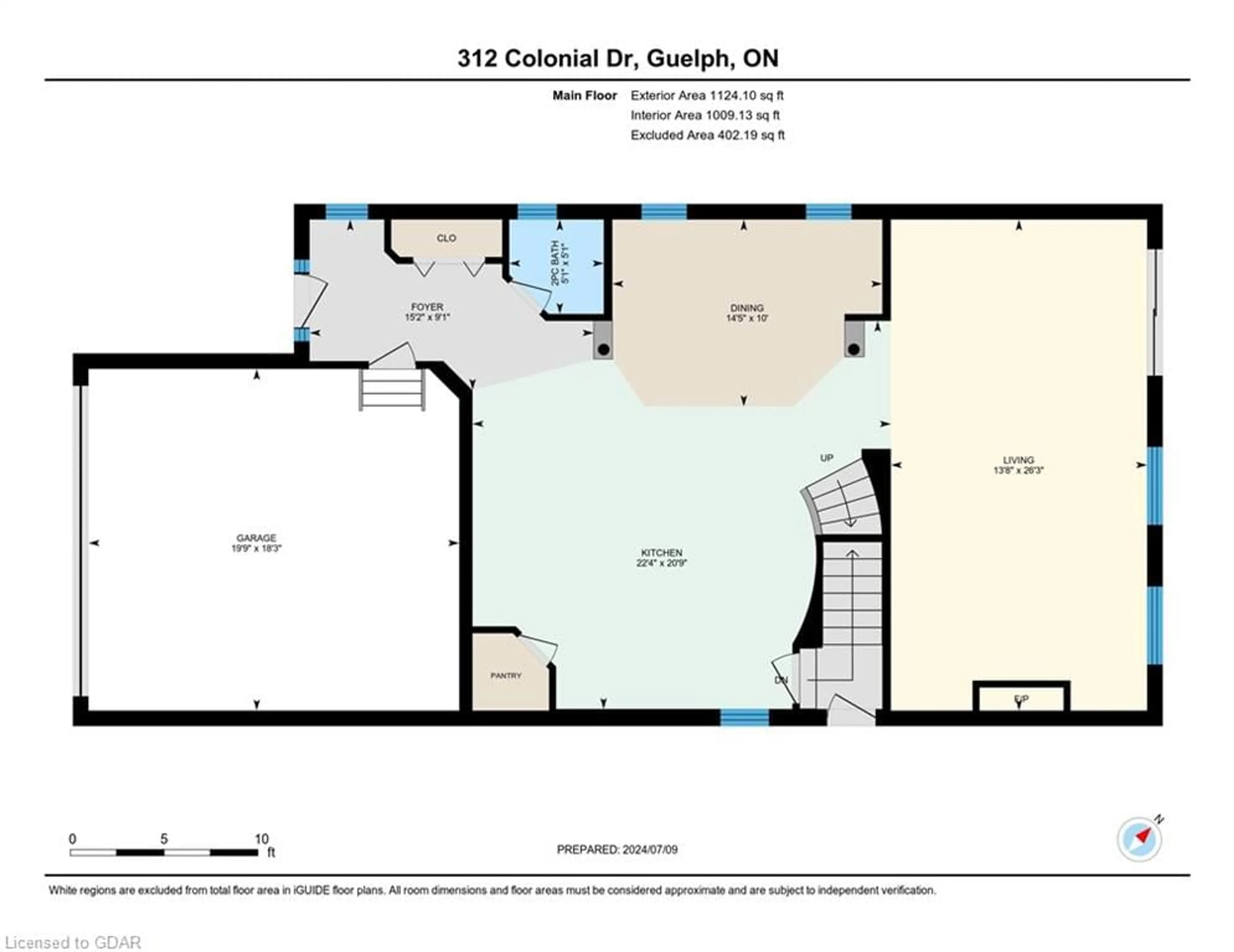 Floor plan for 312 Colonial Dr, Guelph Ontario N1L 0C8