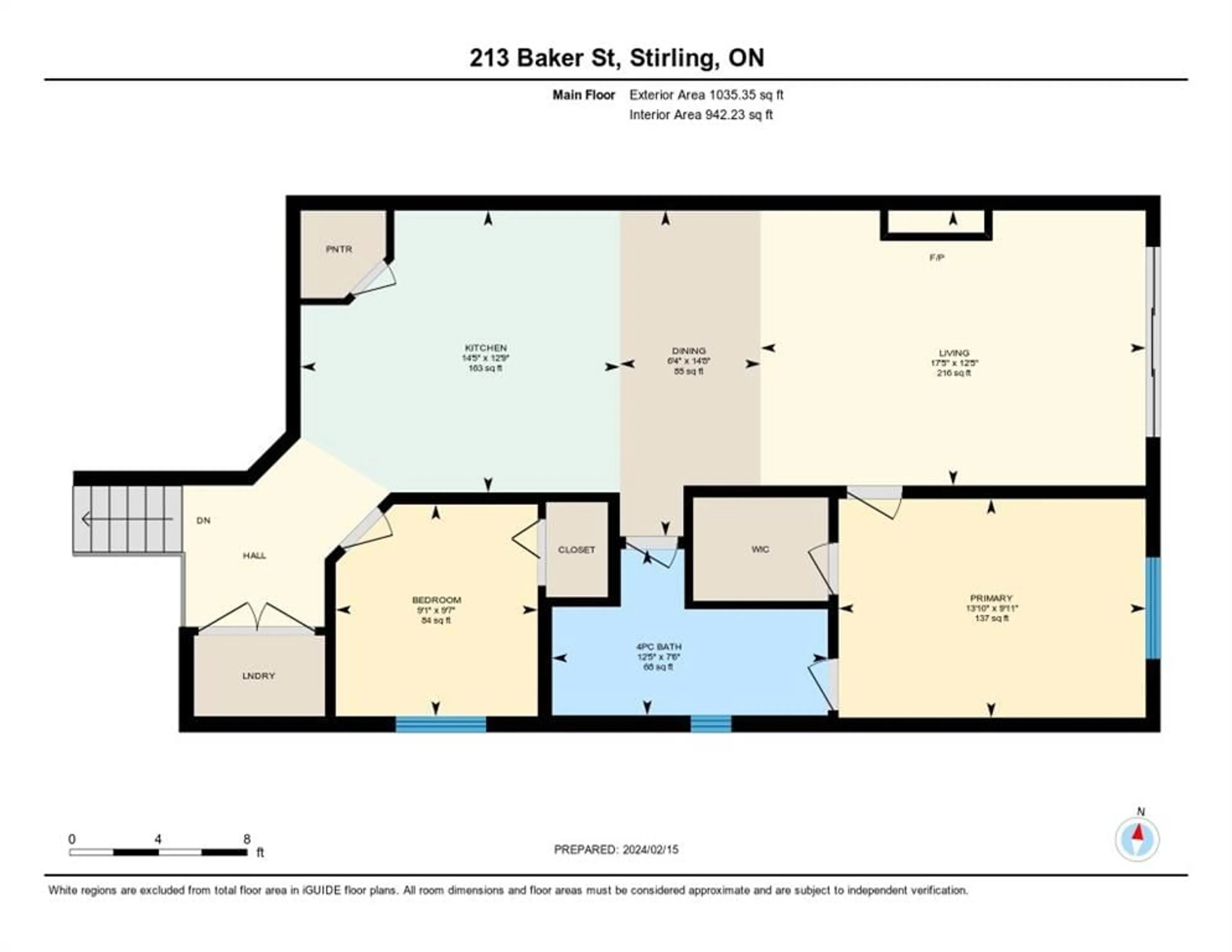 Floor plan for 213 Baker St, Stirling Ontario K0K 3E0