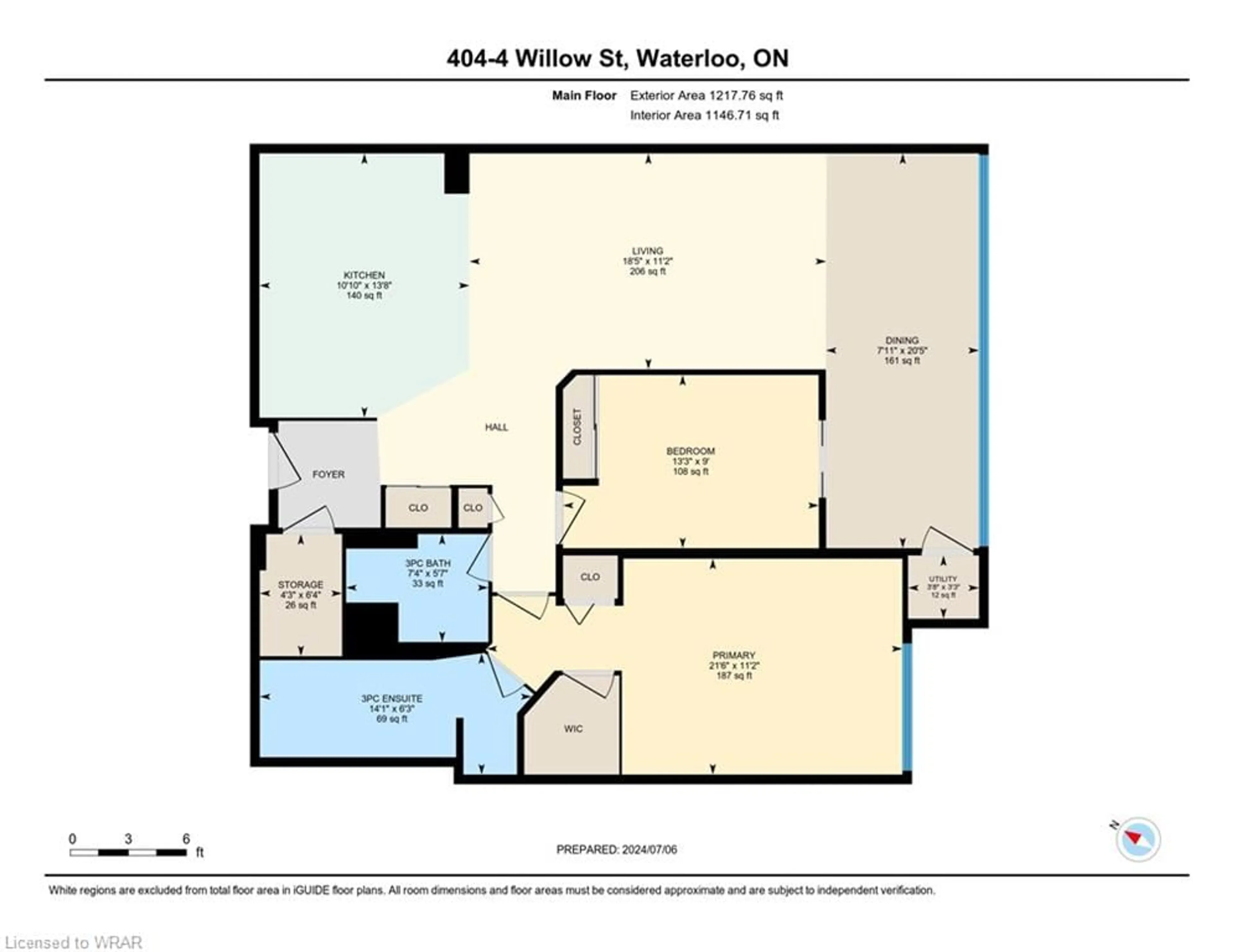 Floor plan for 4 Willow St #404, Waterloo Ontario N2J 4S2