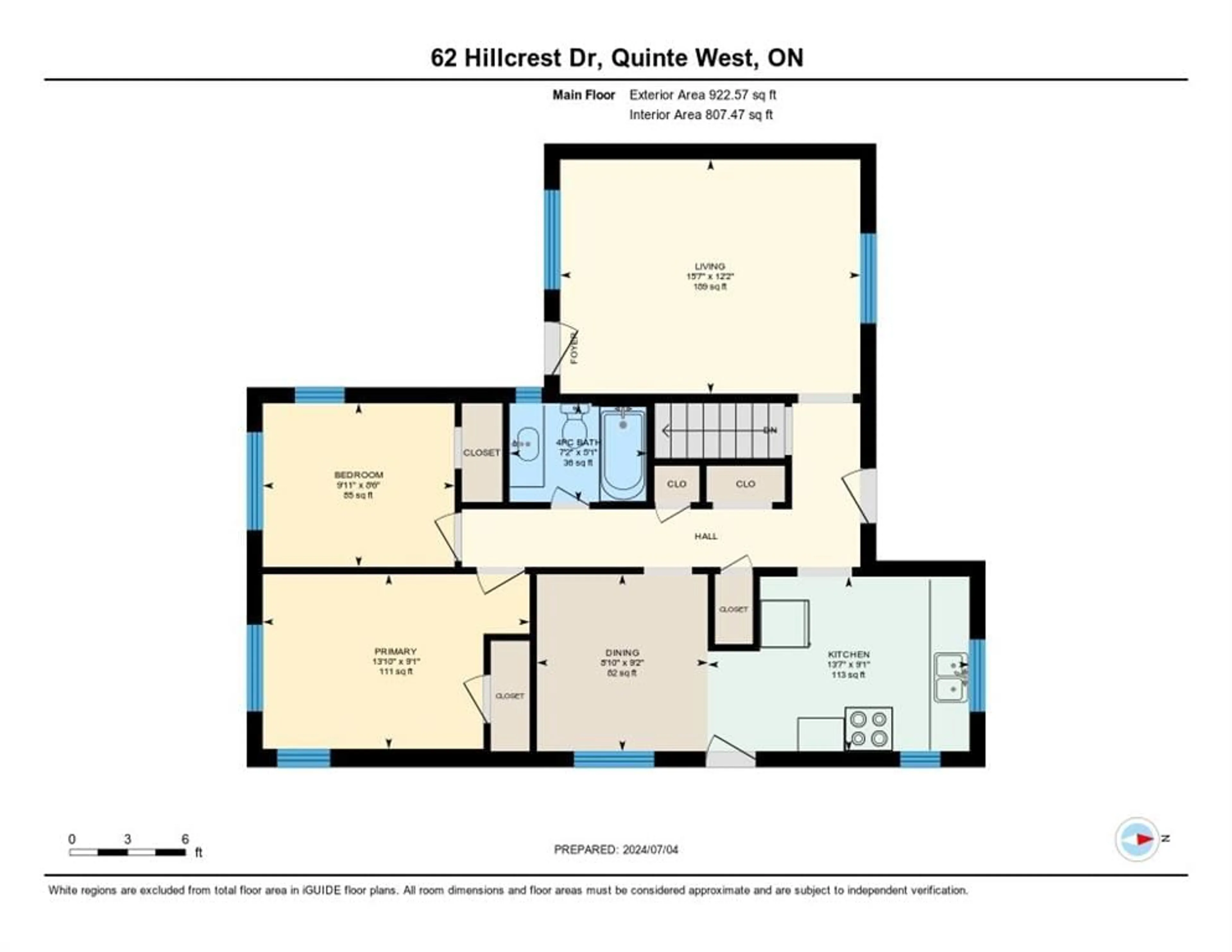 Floor plan for 62 Hillcrest Dr, Quinte West Ontario K8V 0M6