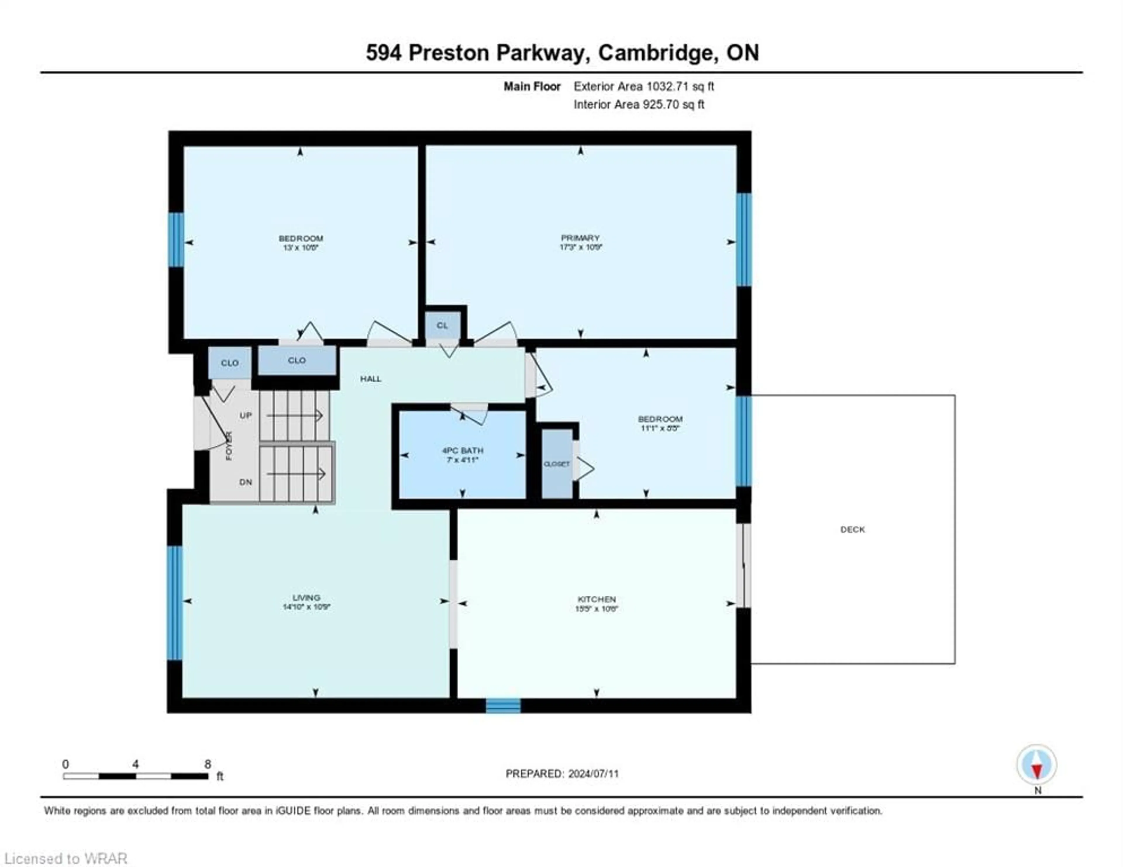 Floor plan for 594 Preston Pky, Cambridge Ontario N3H 5J9