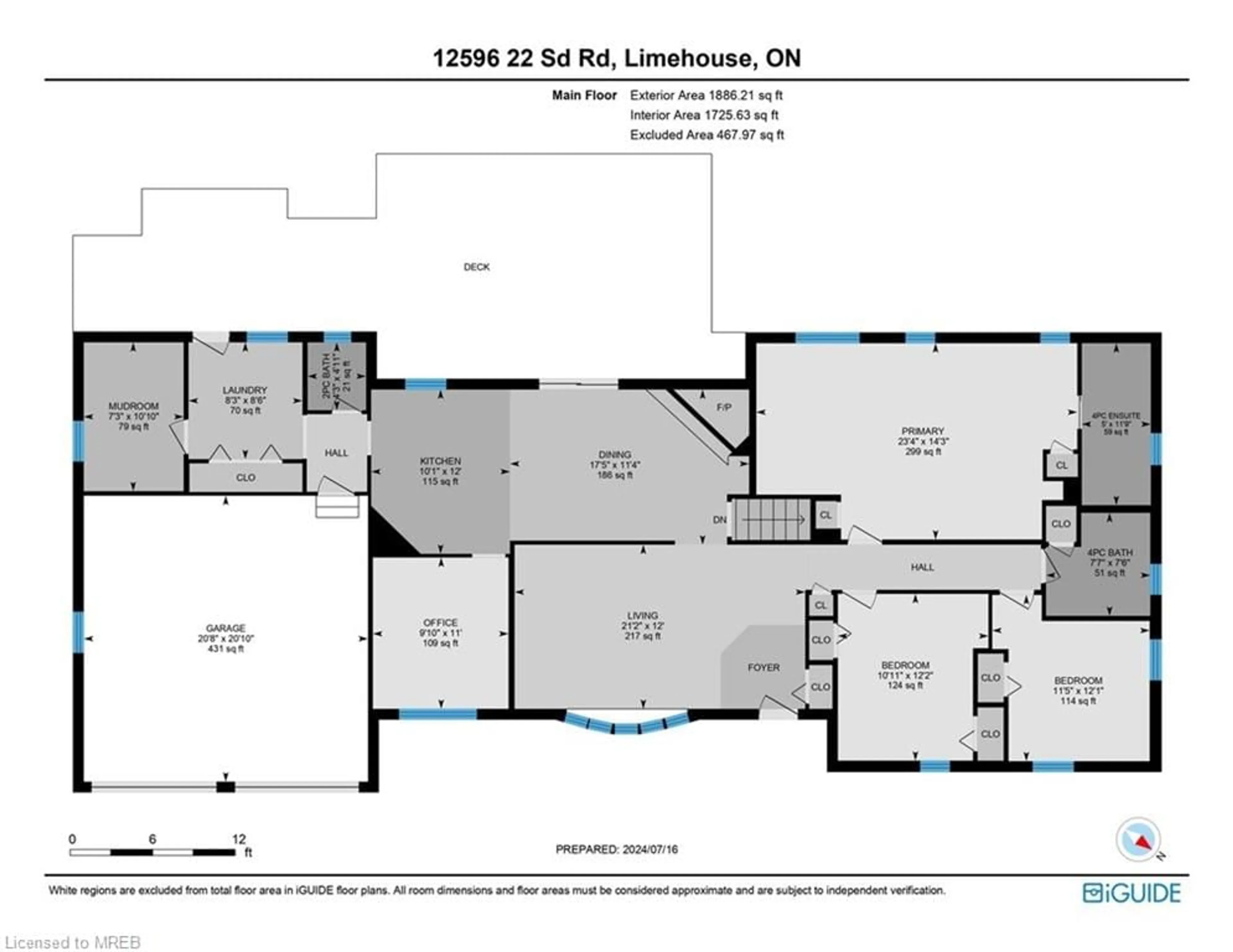 Floor plan for 12596 22side Rd, Halton Ontario L7G 4S4