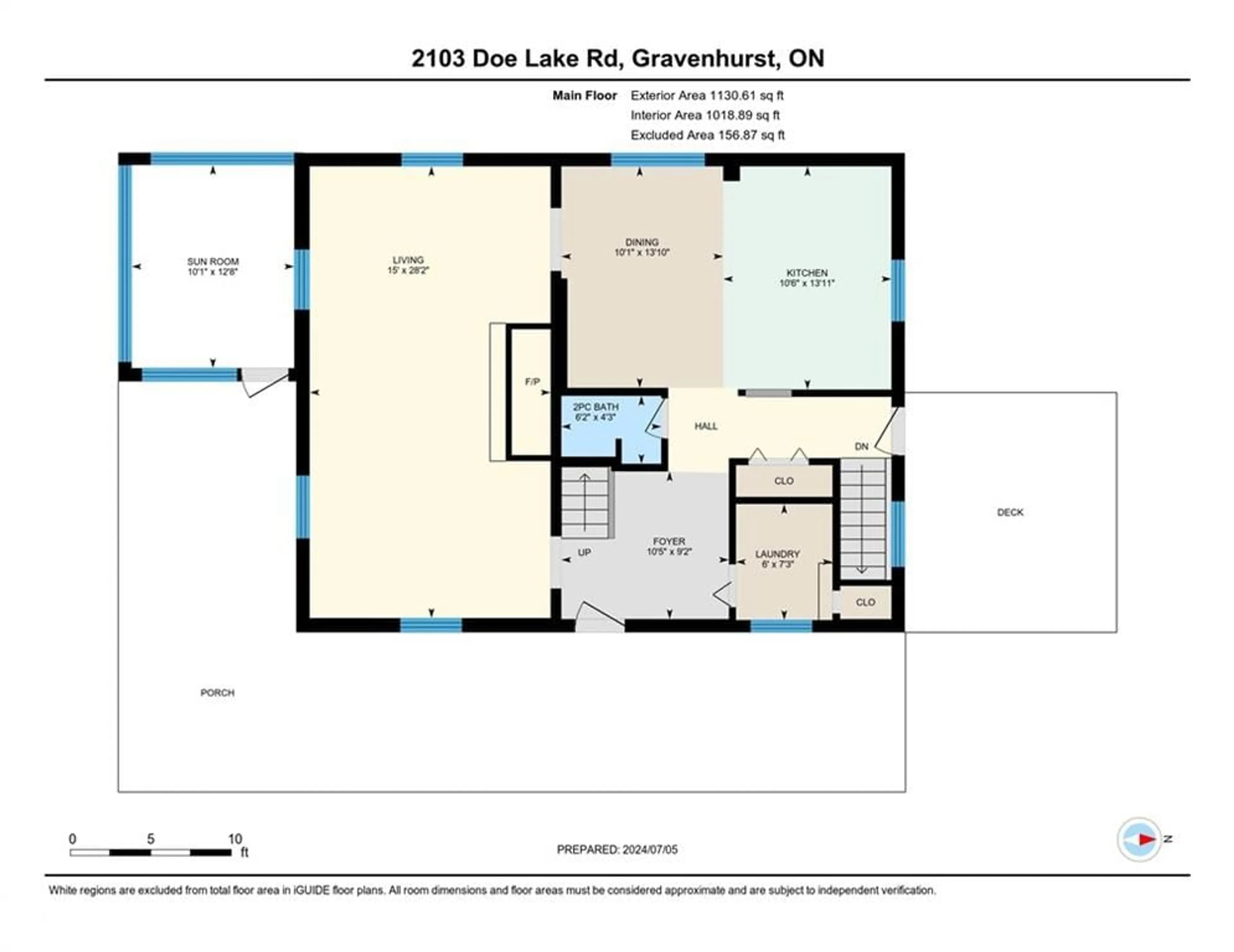 Floor plan for 2103 Doe Lake Rd Rd, Bracebridge Ontario P1P 1R3