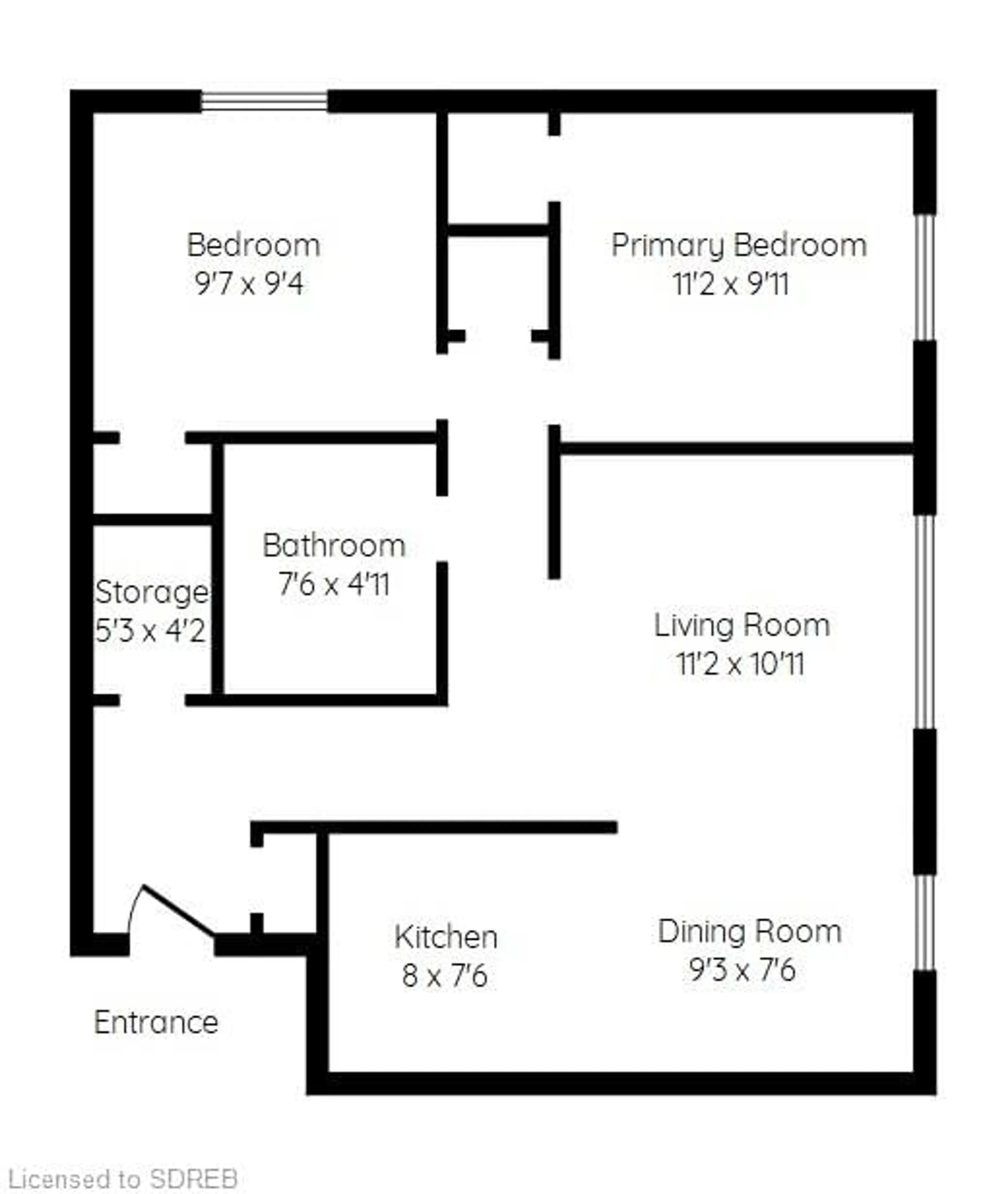 Floor plan for 60 Donly Dr #107, Simcoe Ontario N3Y 5K3