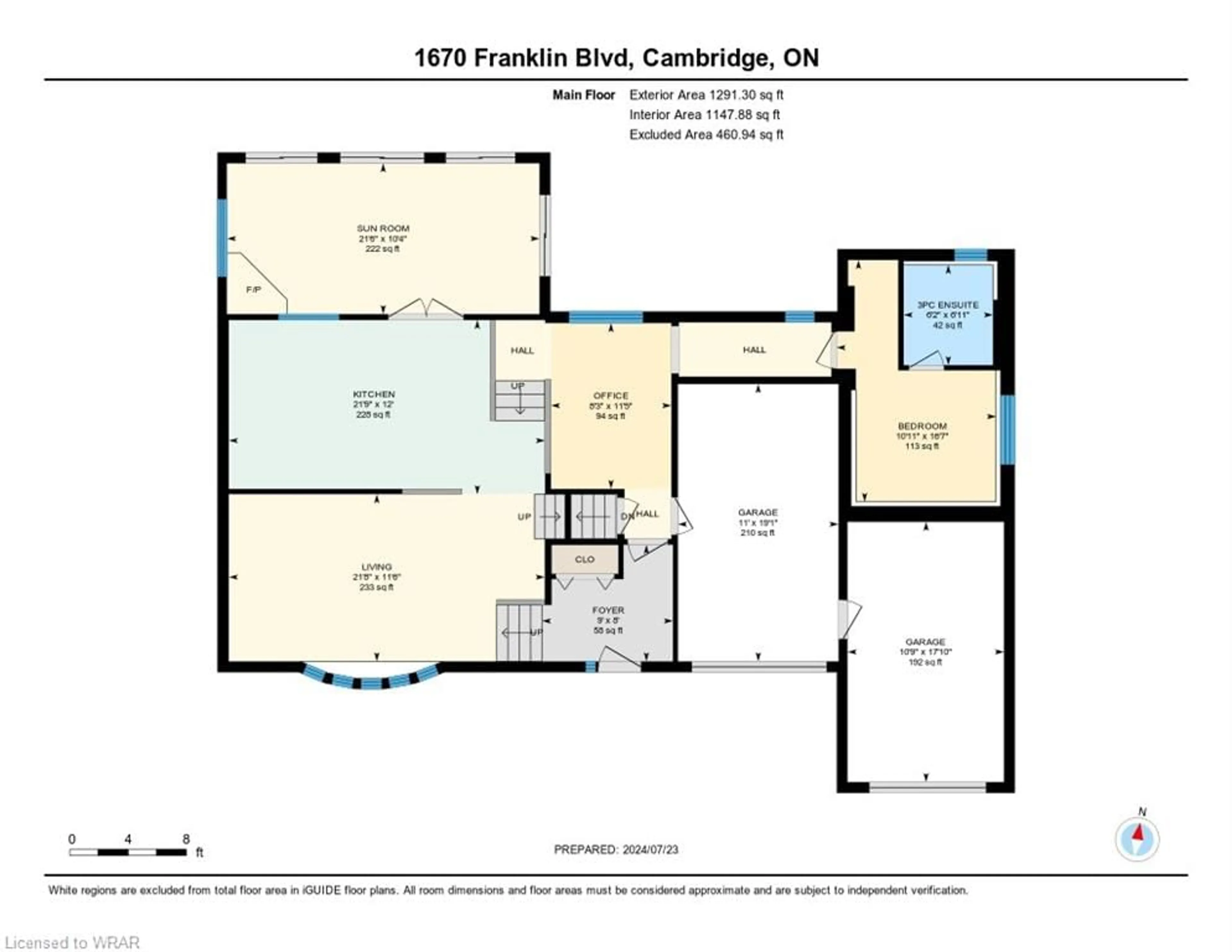 Floor plan for 1670 Franklin Blvd, Cambridge Ontario N3C 1P2