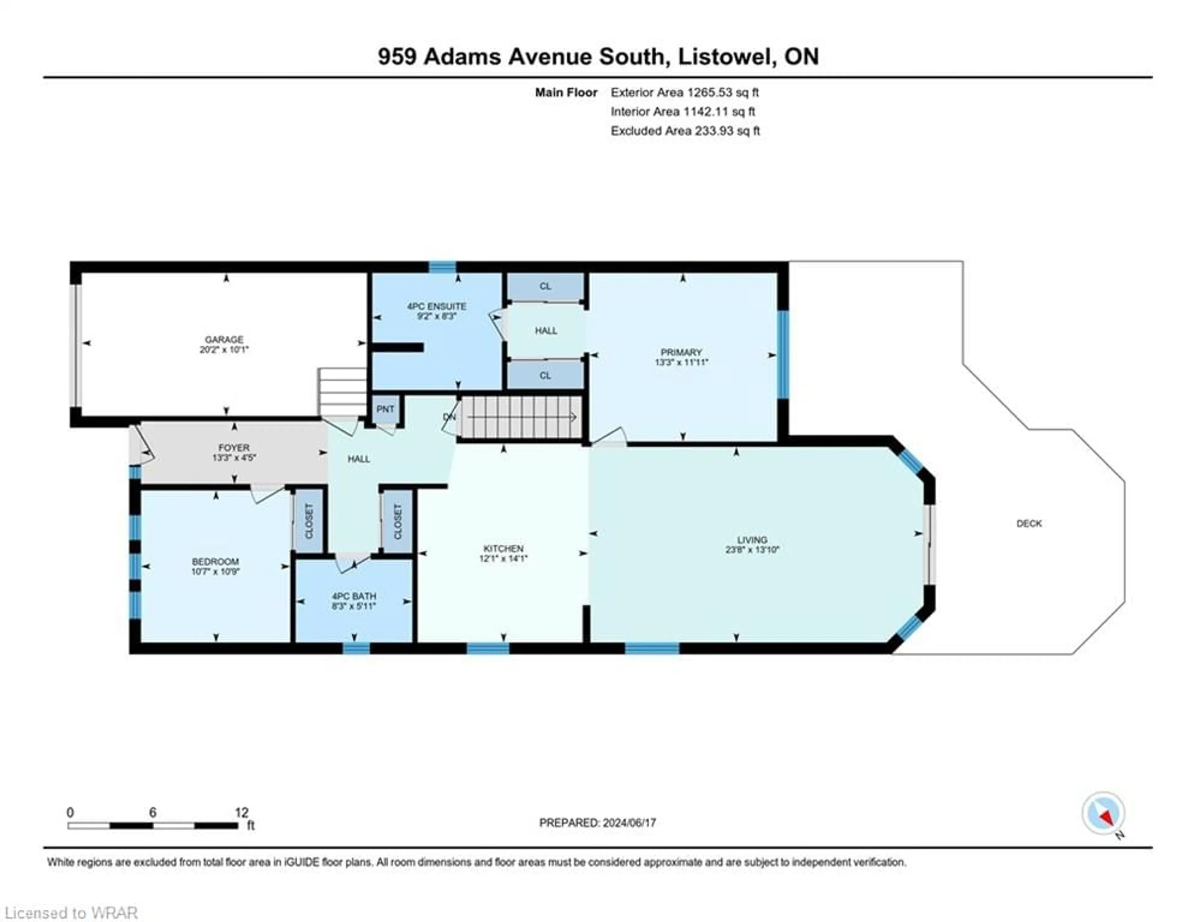 Floor plan for 959 Adams Ave, Listowel Ontario N4W 0E6