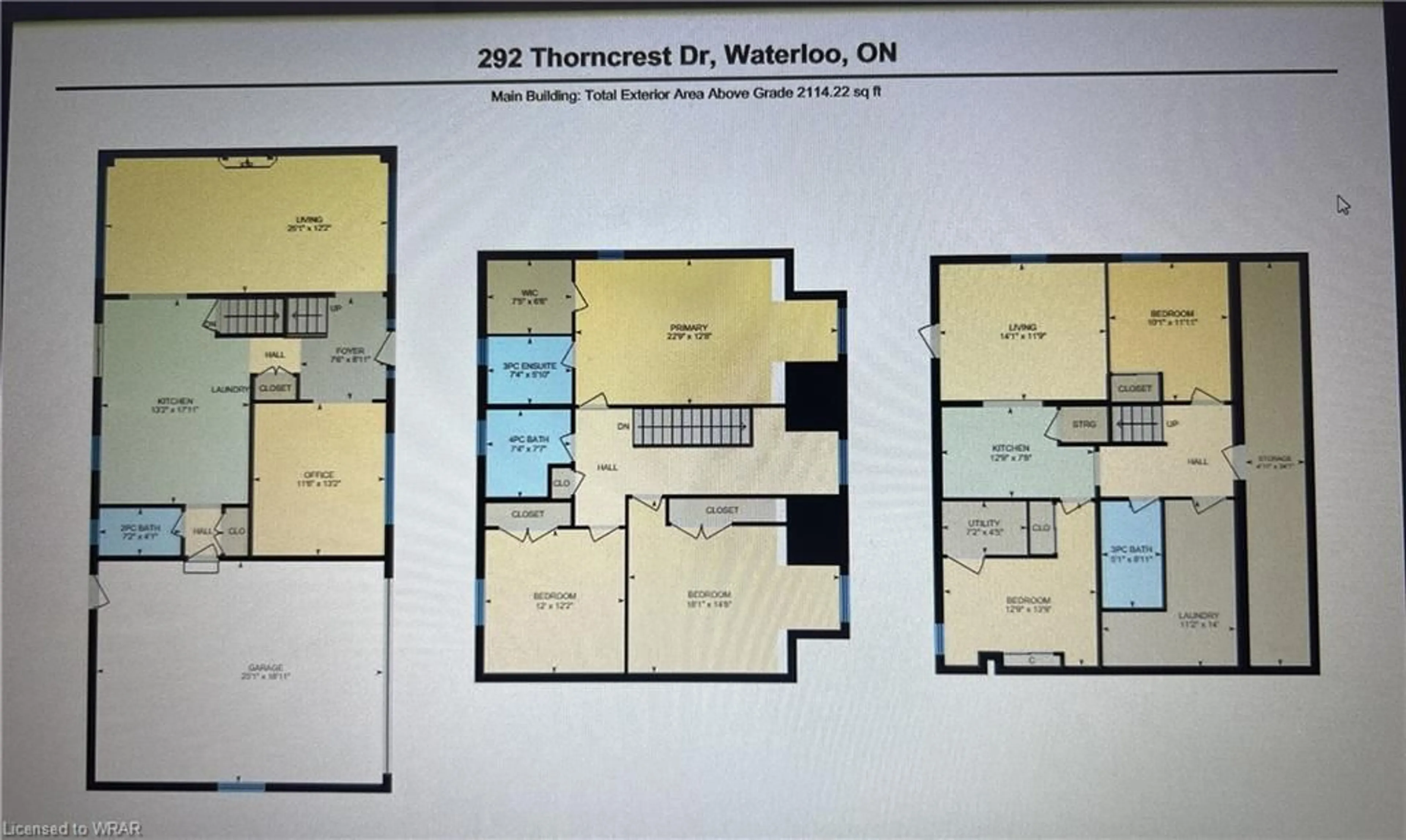 Floor plan for 292 Thorncrest Dr, Waterloo Ontario N2L 5R5