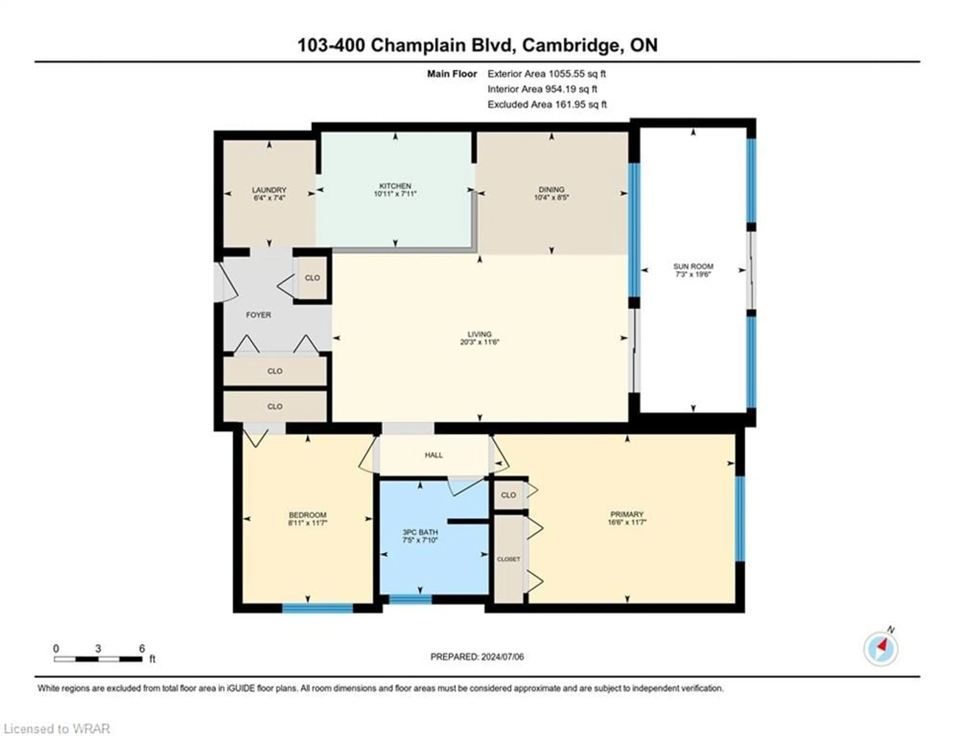 Floor plan for 400 Champlain Blvd #103, Cambridge Ontario N1R 7J6