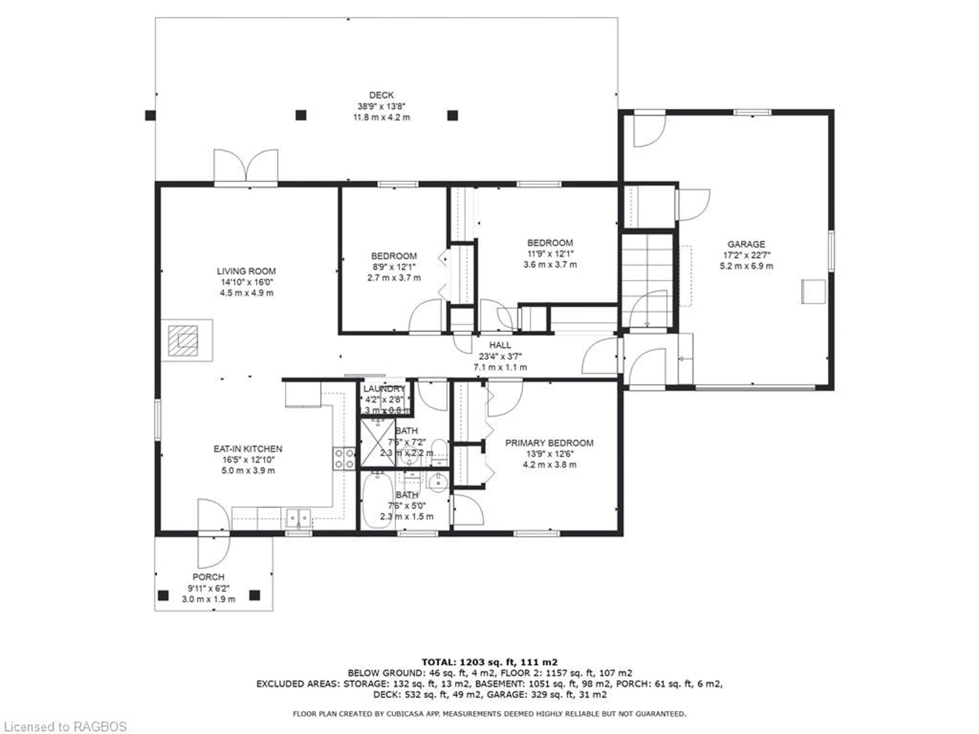 Floor plan for 323126 Durham Rd, West Grey Ontario N0G 1R0