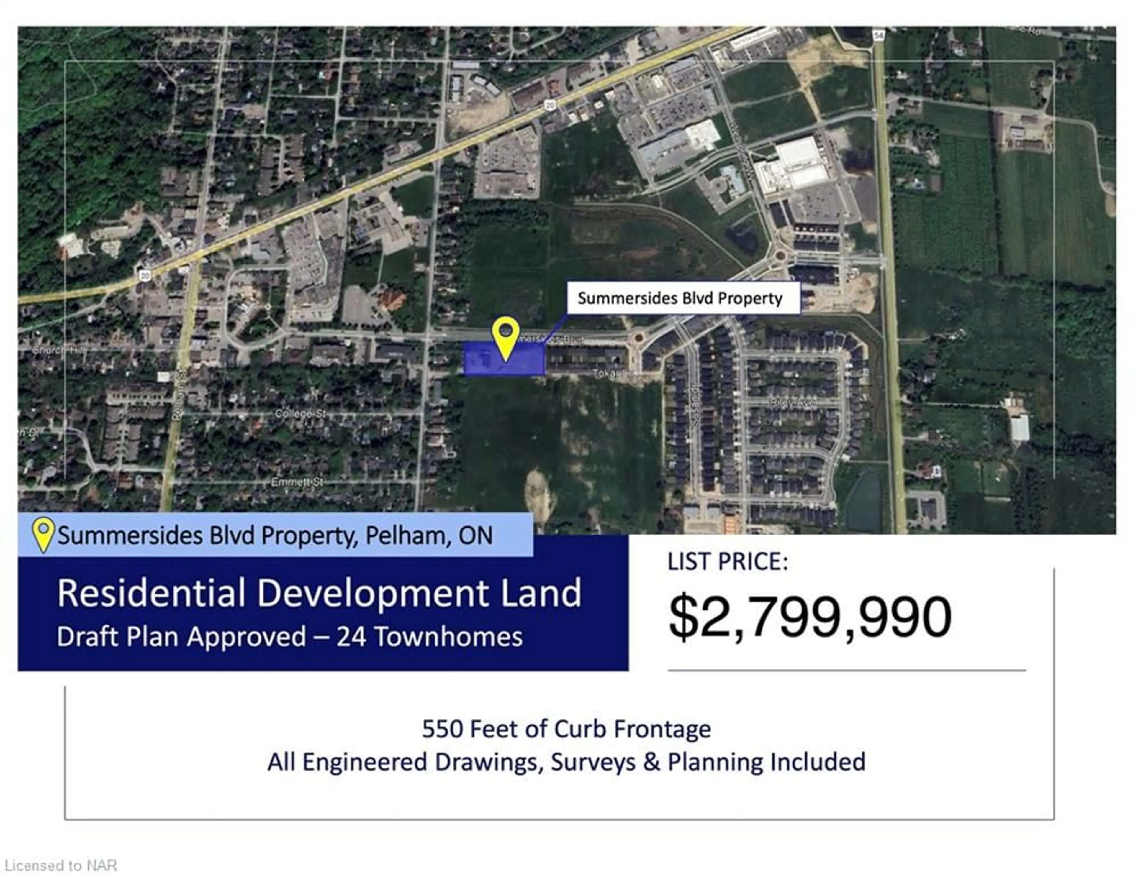 Picture of a map for 1395 Station St, Fonthill Ontario L0S 1E3