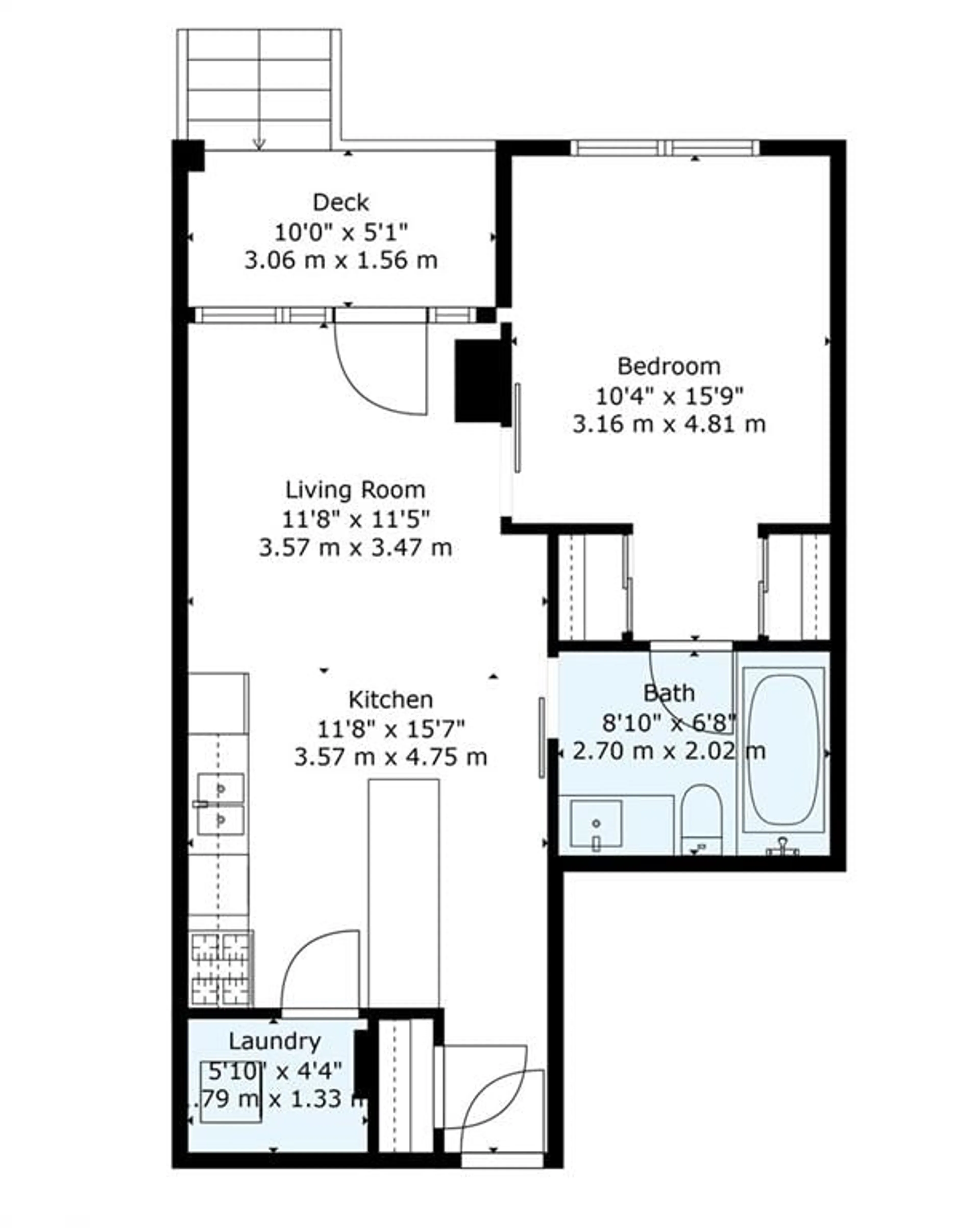 Floor plan for 1 Shaw St #119, Toronto Ontario M6K 0A1