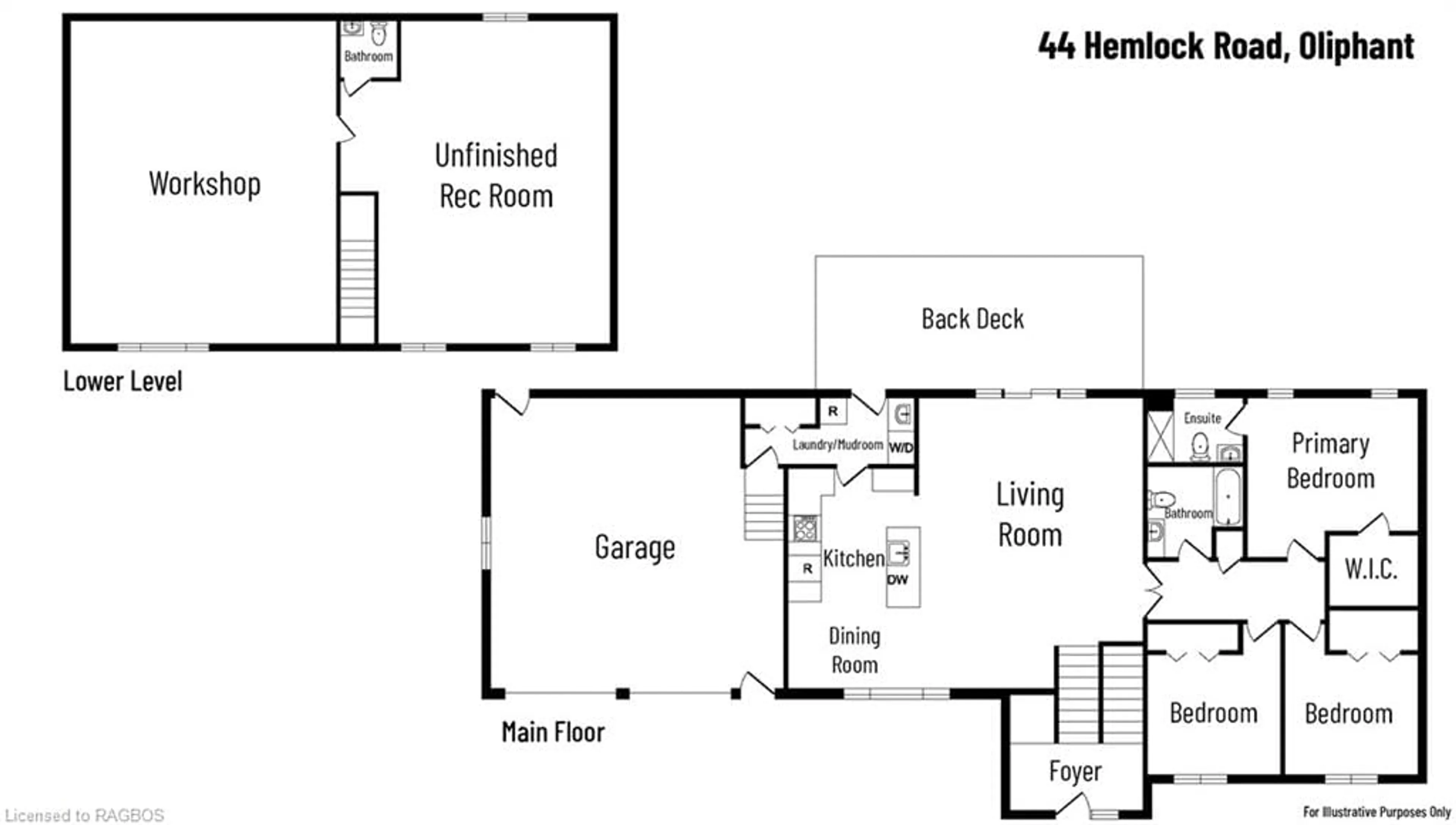 Floor plan for 44 Hemlock Rd, South Bruce Peninsula Ontario N0H 2T0