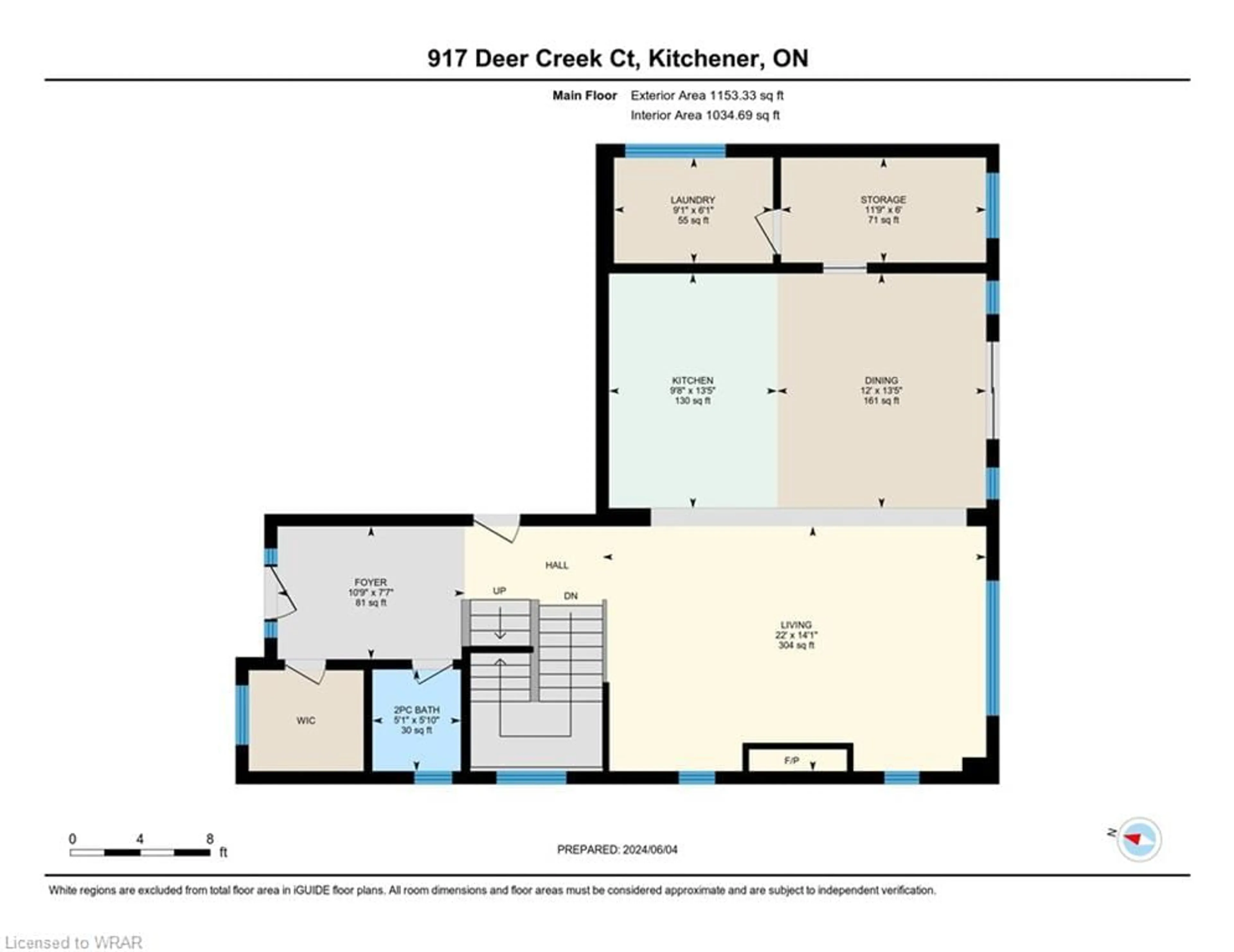Floor plan for 917 Deer Creek Crt, Kitchener Ontario N2A 0J5