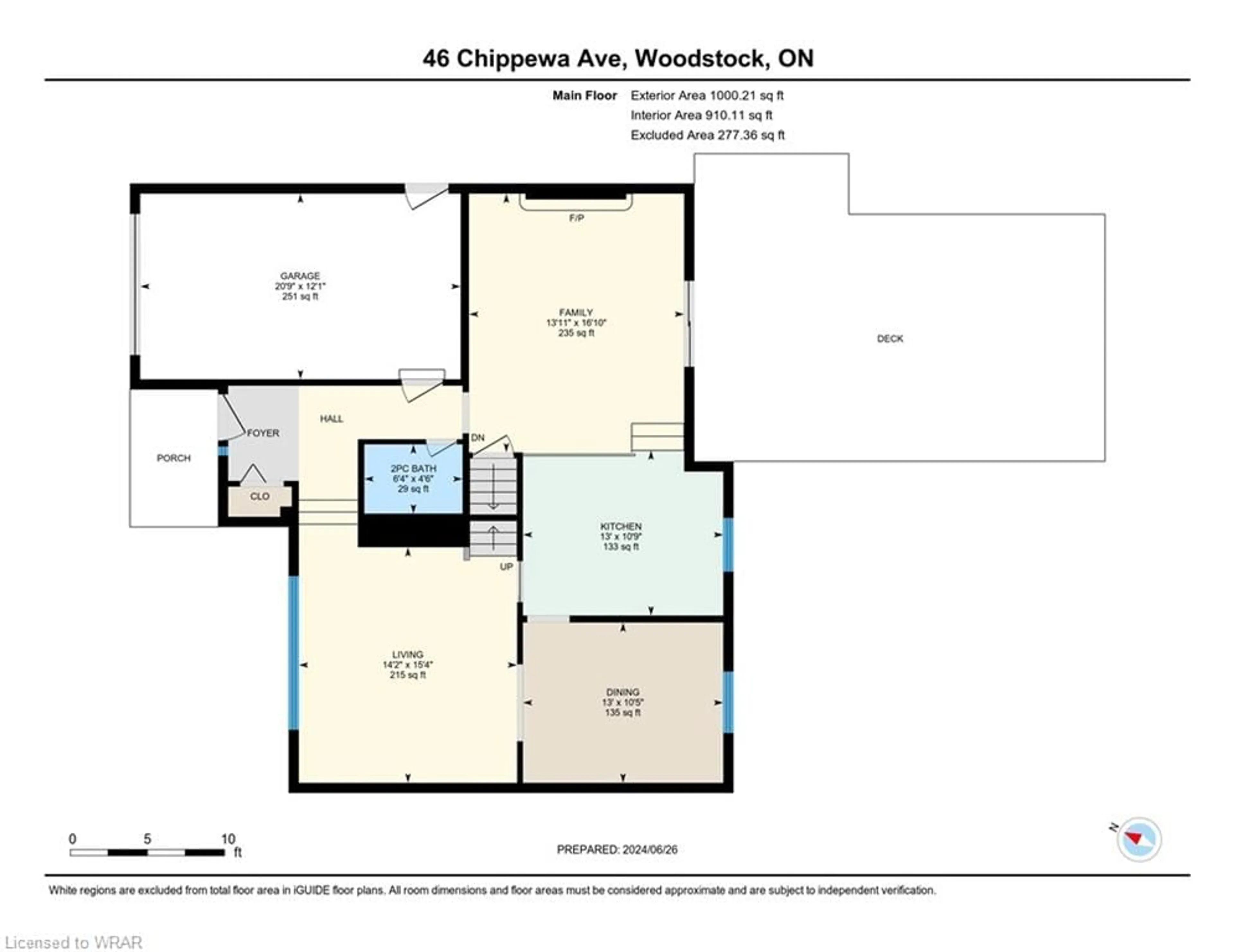 Floor plan for 46 Chippewa Ave, Woodstock Ontario N4T 1A1