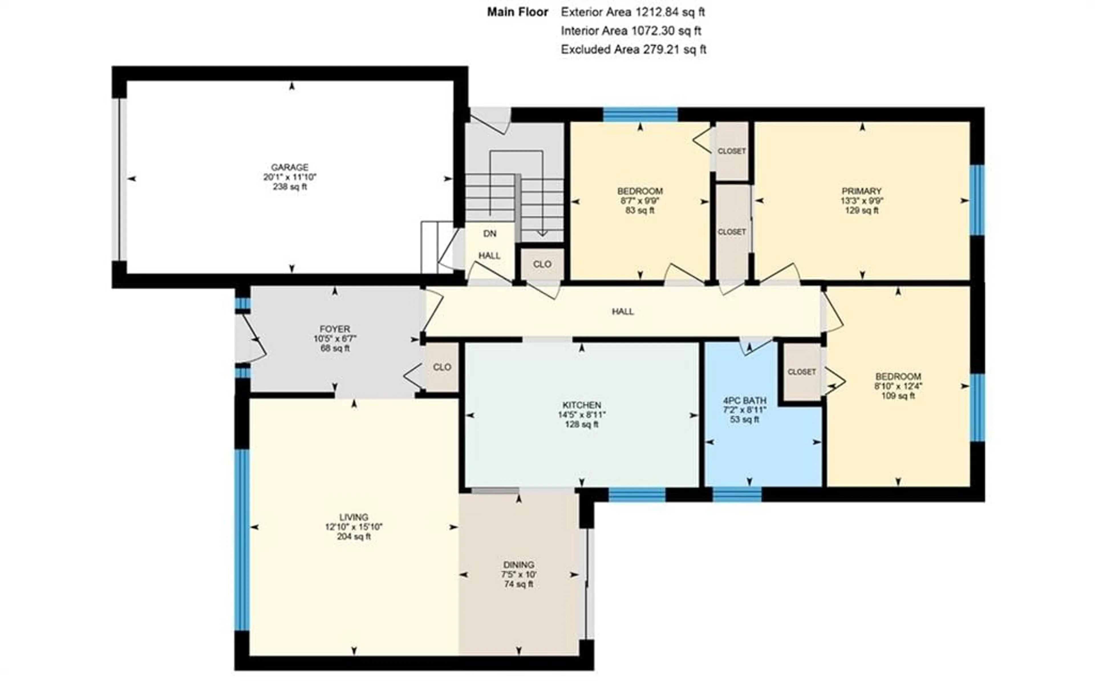Floor plan for 295 Duckworth St, Barrie Ontario L4M 3X5
