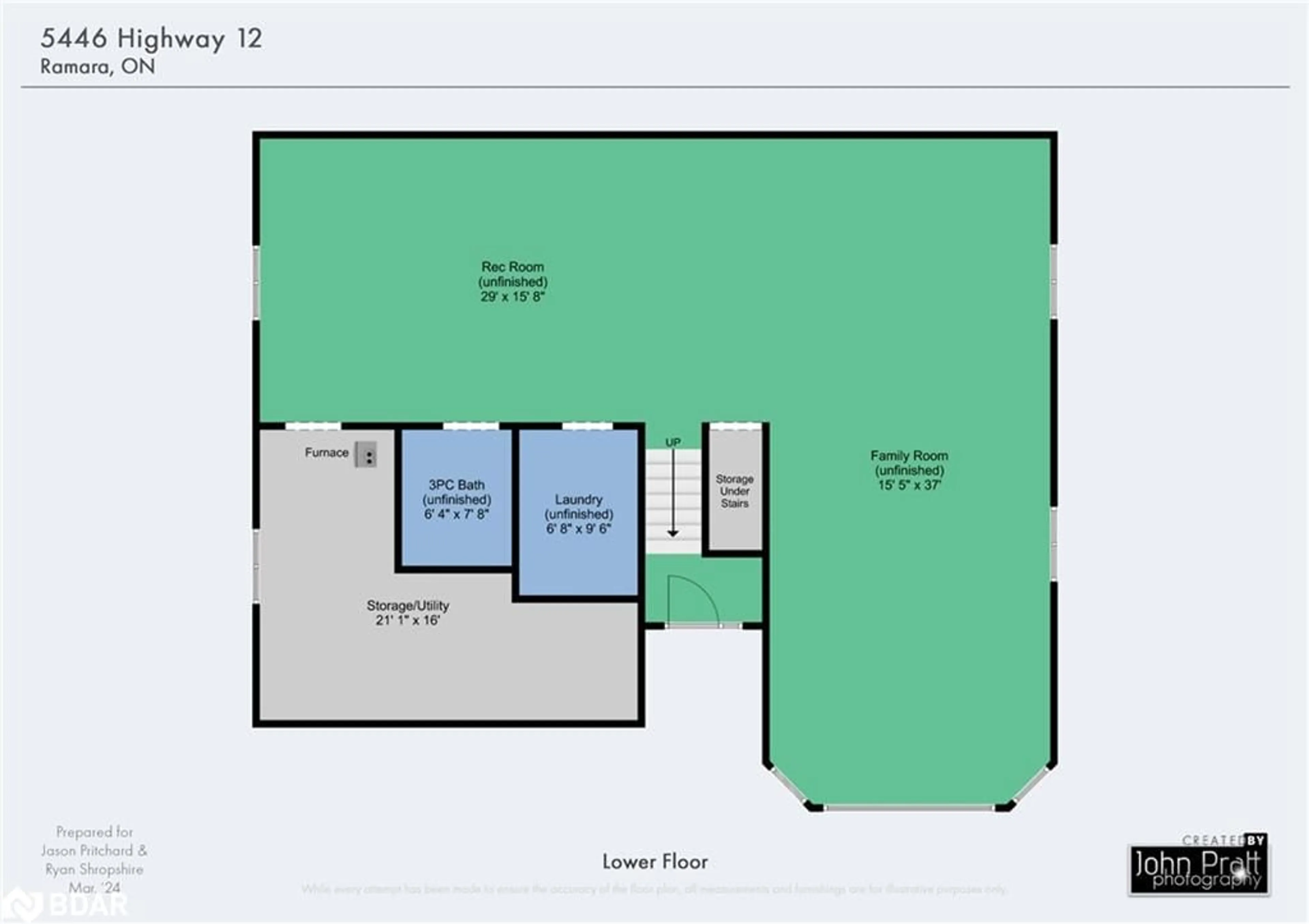 Floor plan for 5446 Highway 12 Hwy, Ramara Township Ontario L3V 8J2