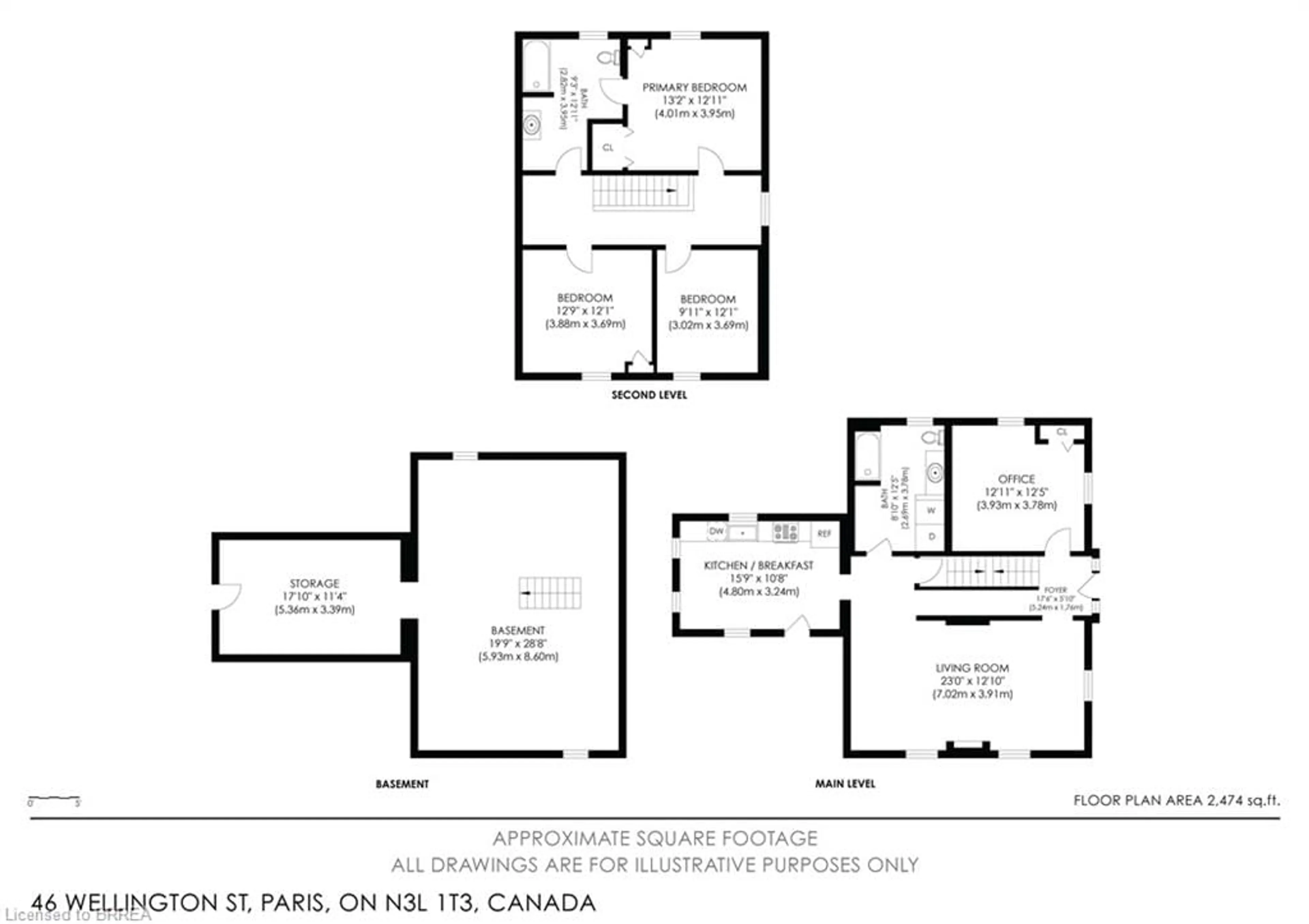 Floor plan for 46 Wellington St, Paris Ontario N3L 1T3