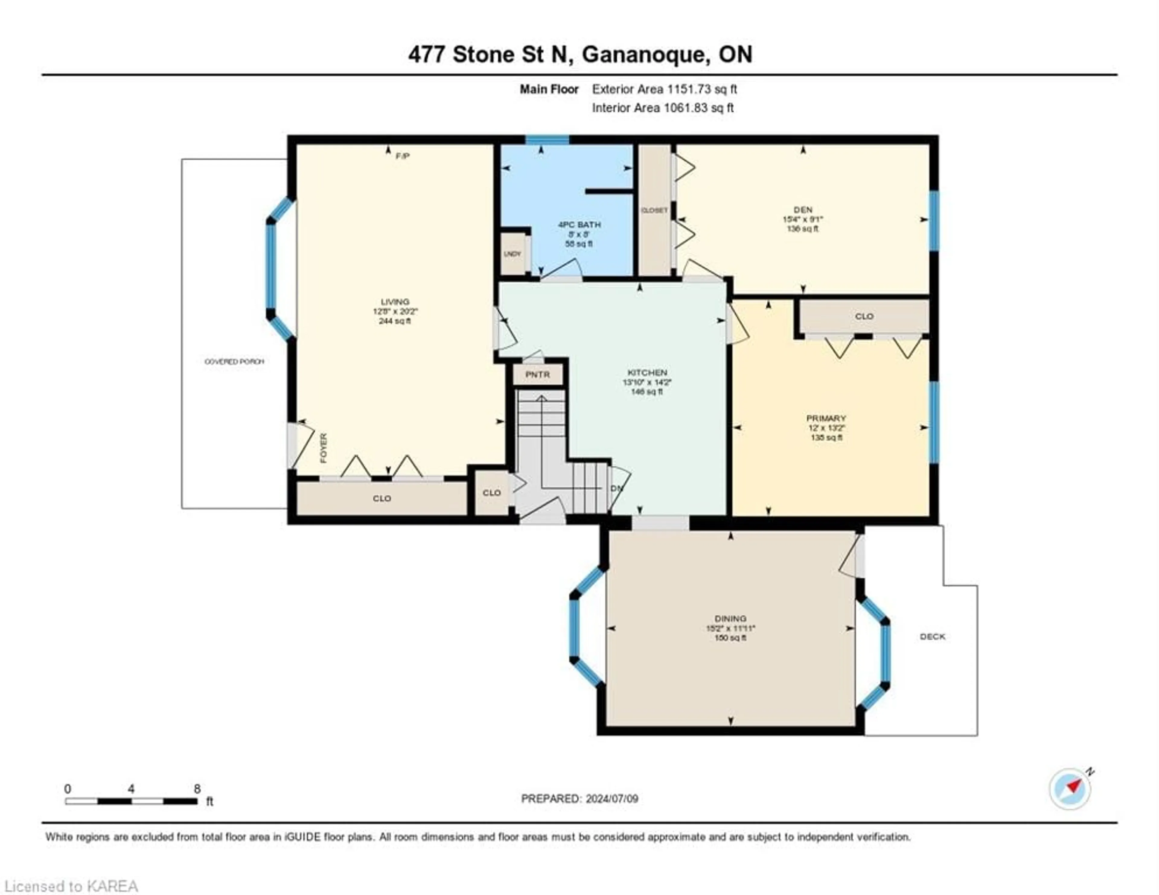 Floor plan for 477 Stone St, Gananoque Ontario K7G 1Z1