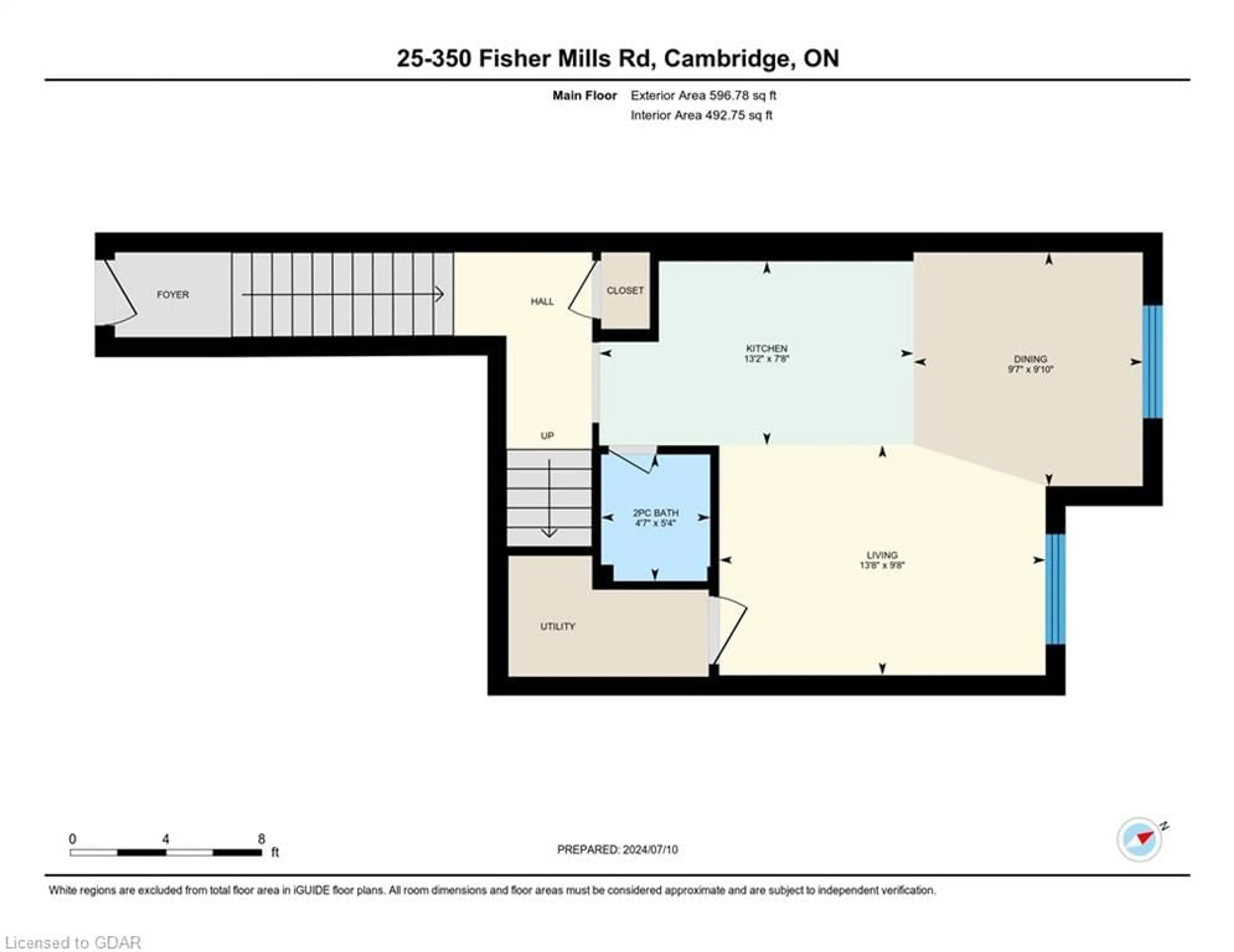 Floor plan for 350 Fisher Mills Rd #A25, Cambridge Ontario N3C 2Z2