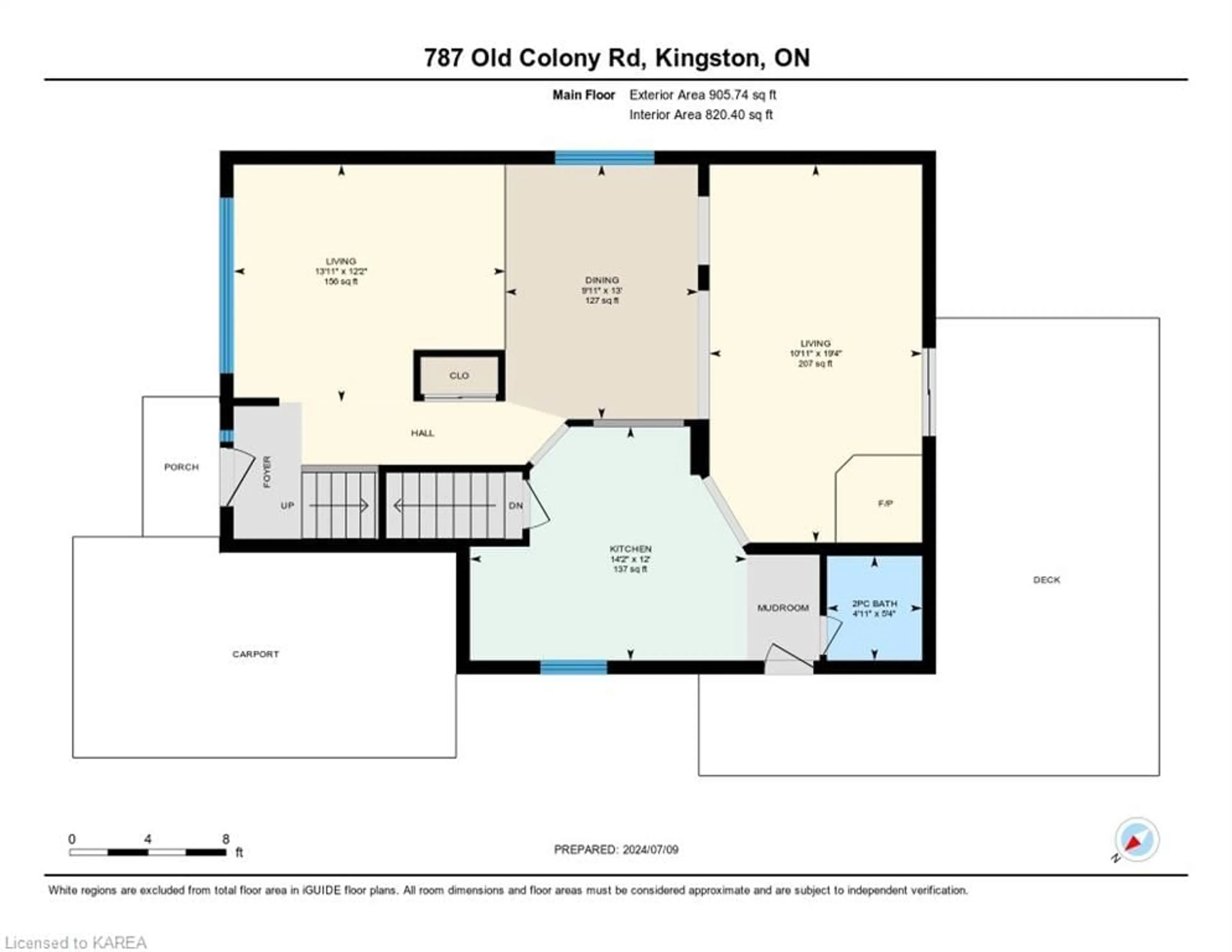Floor plan for 787 Old Colony Rd, Kingston Ontario K7P 1E6