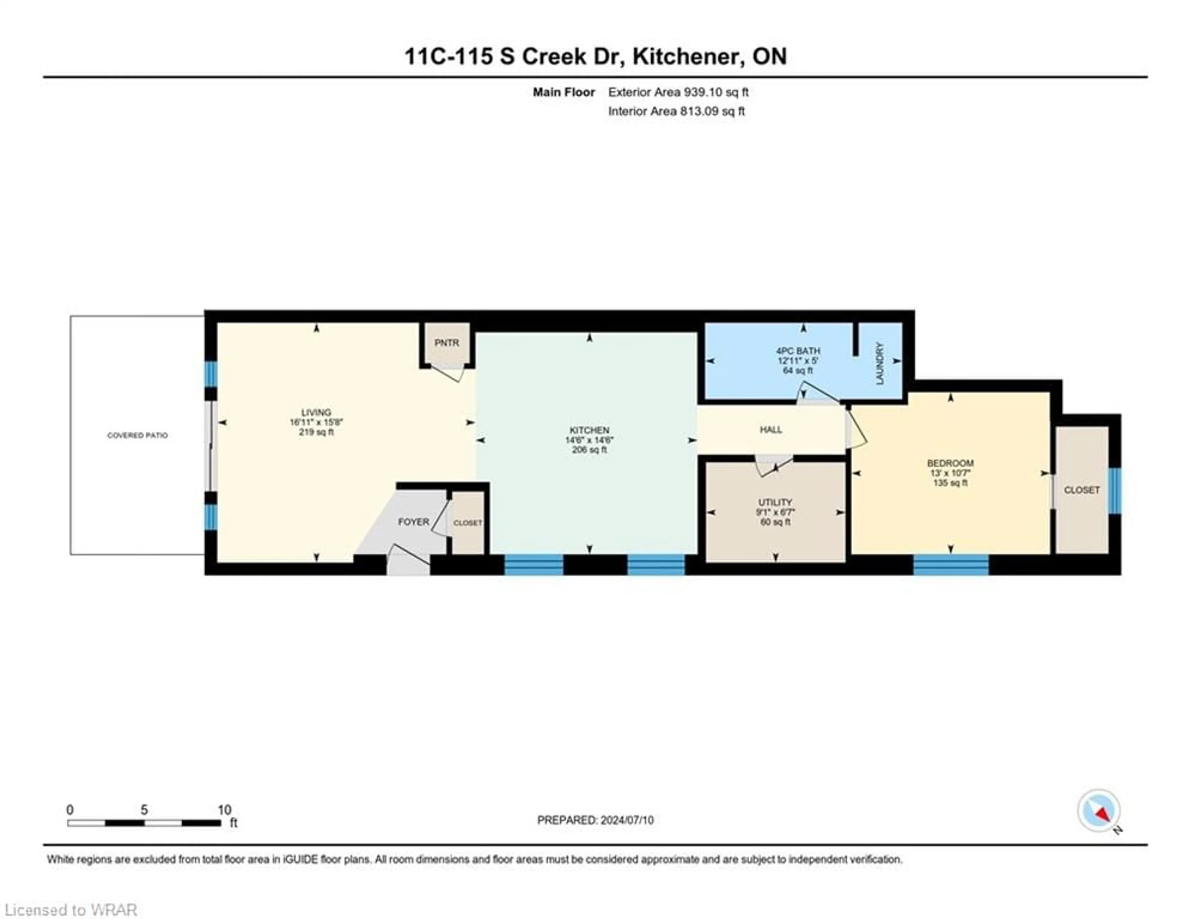 Floor plan for 115 South Creek Dr #11C, Kitchener Ontario N2P 0H2