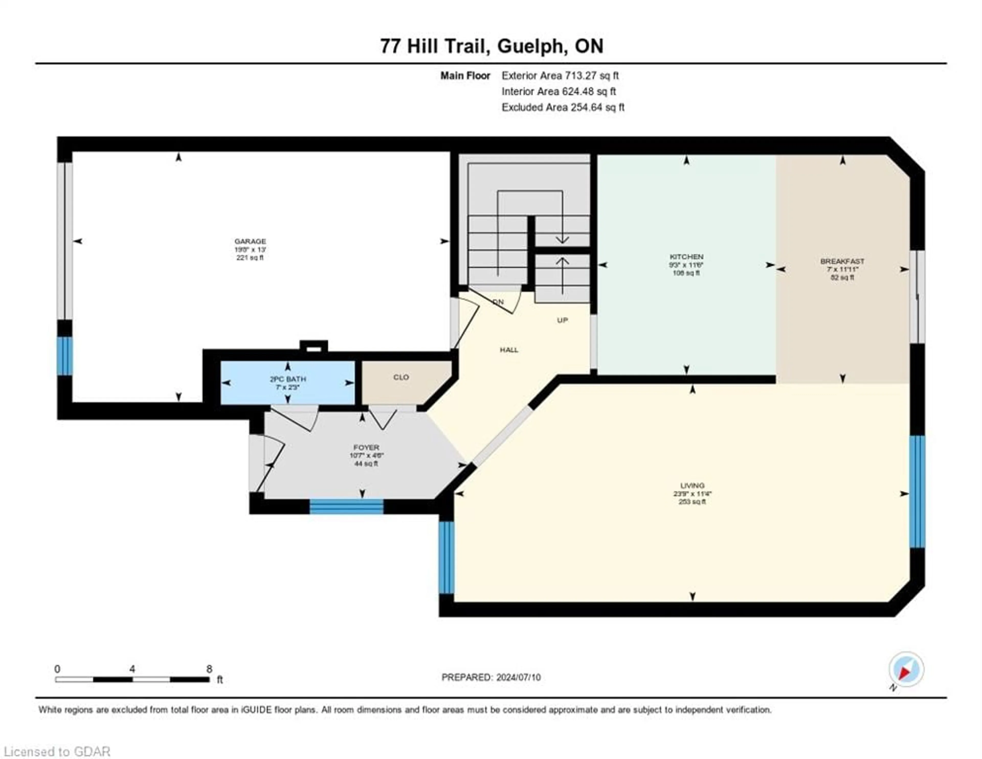 Floor plan for 77 Hill Trail, Guelph Ontario N1E 7C6