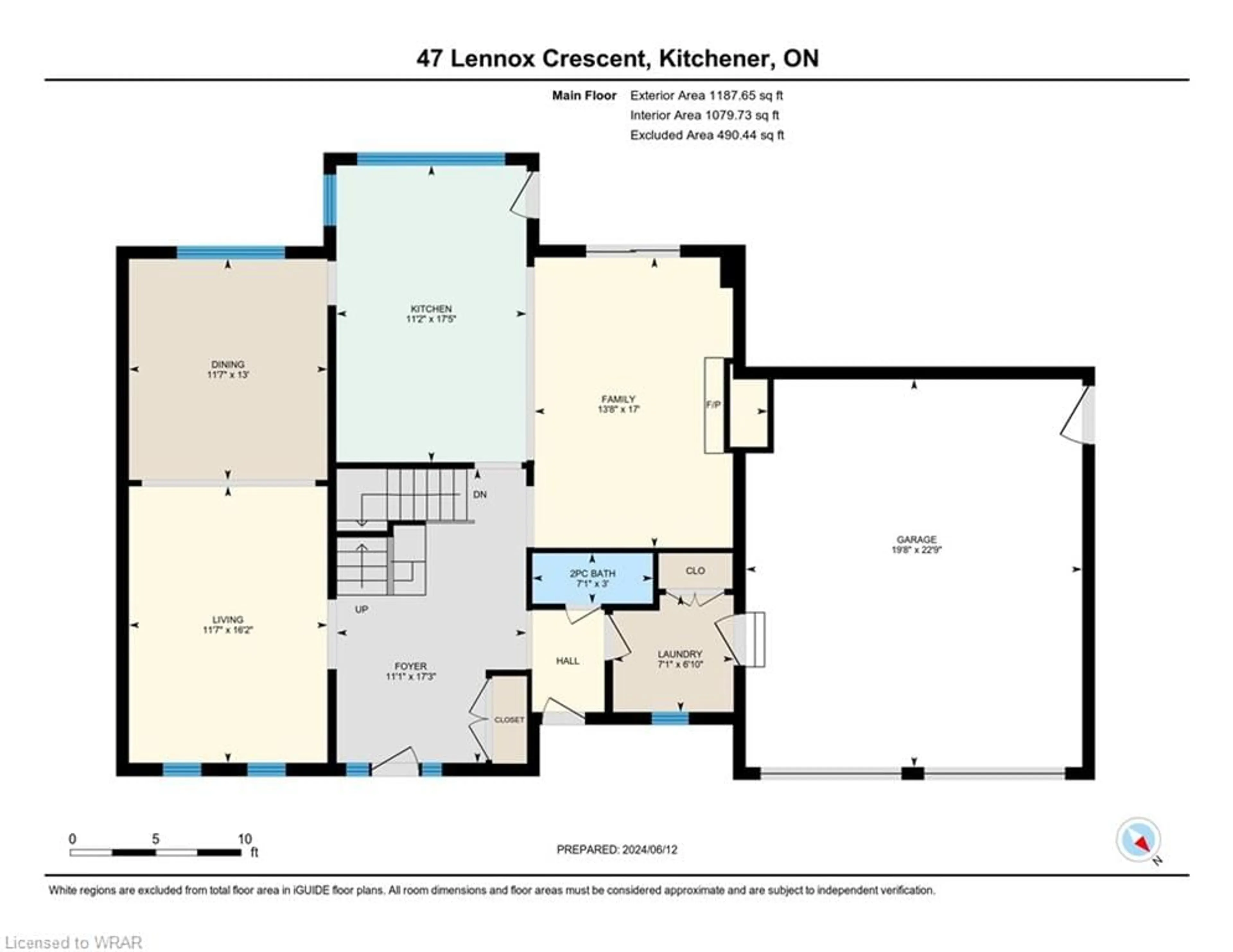 Floor plan for 47 Lennox Cres, Kitchener Ontario N2N 2P5