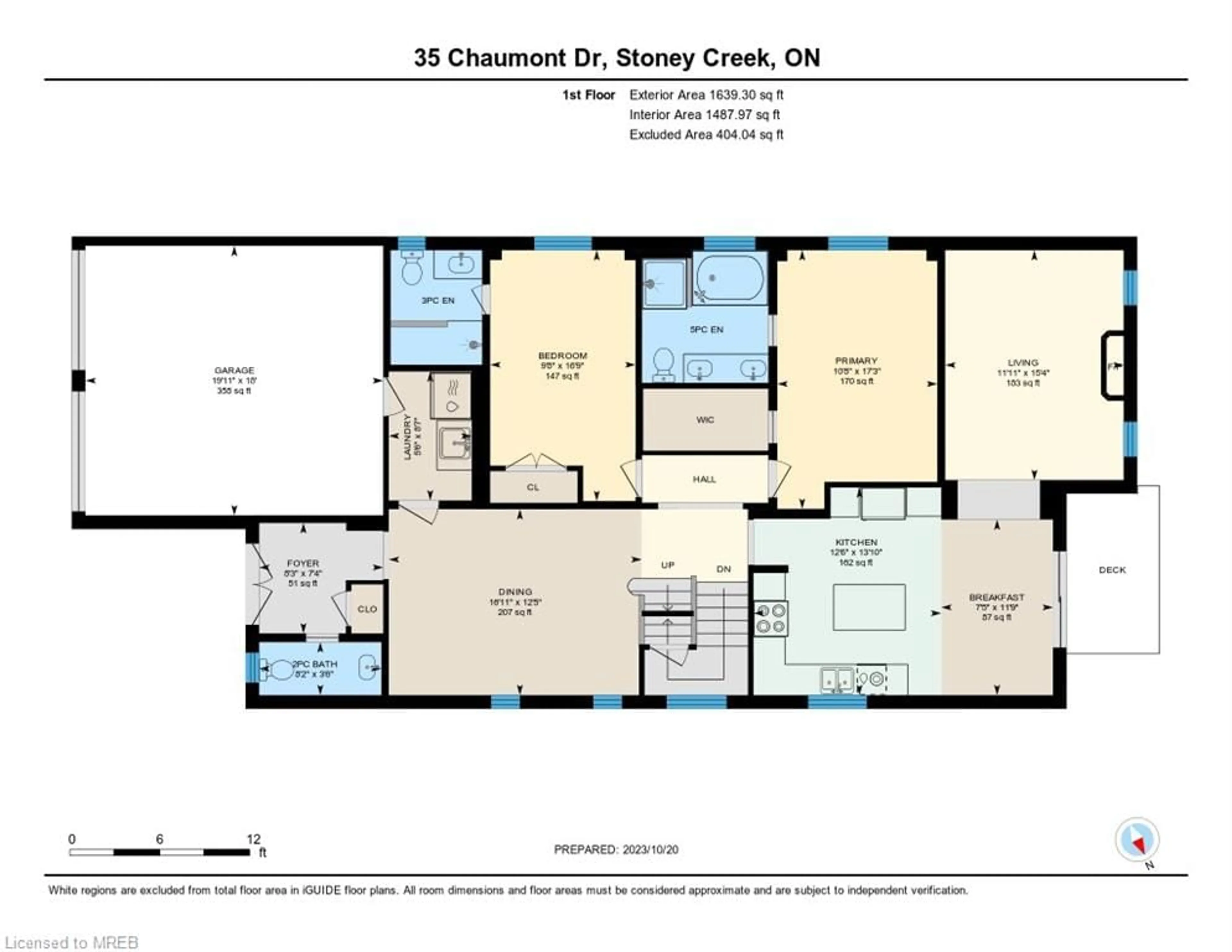 Floor plan for 35 Chaumont Dr, Hamilton Ontario L8J 0J8