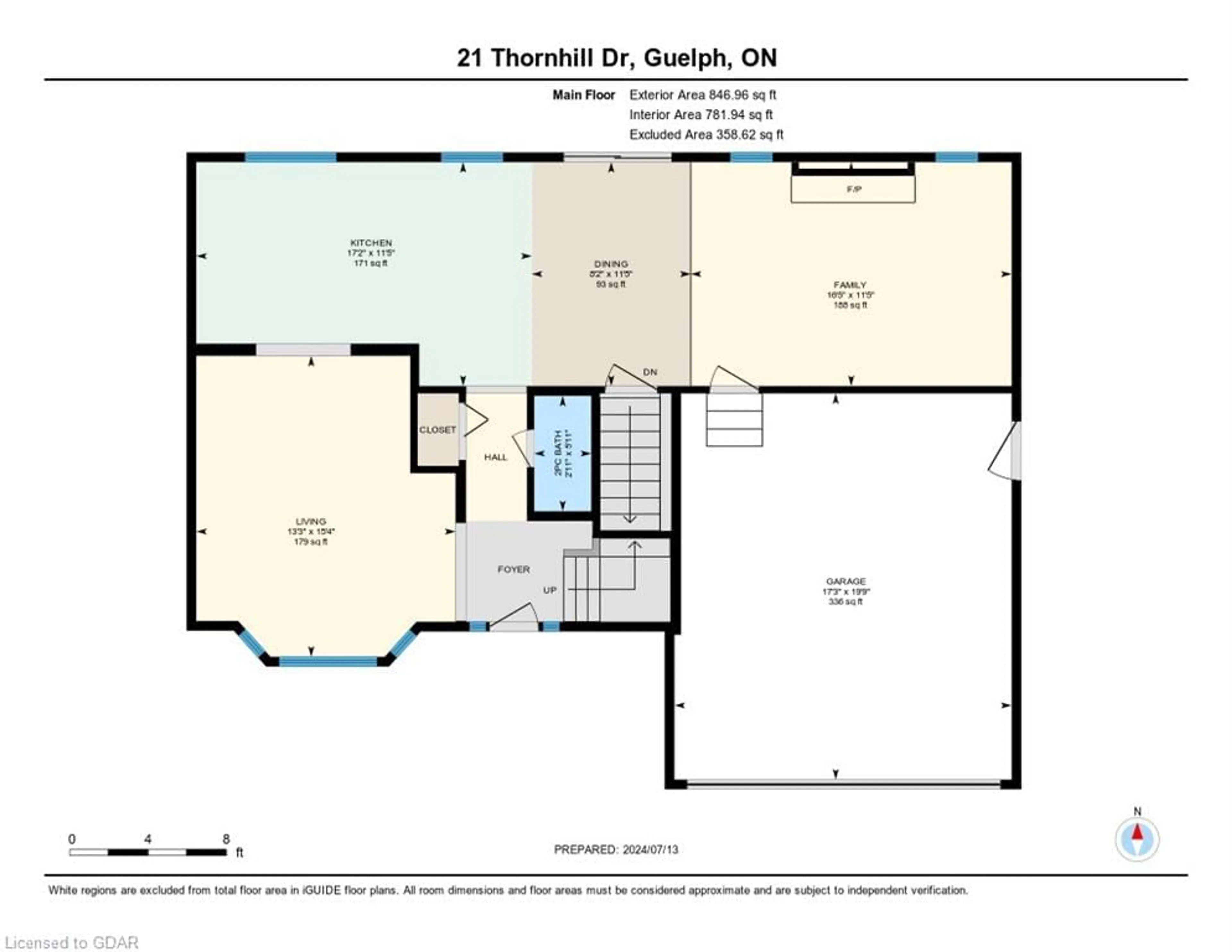 Floor plan for 21 Thornhill Dr, Guelph Ontario N1H 8A9