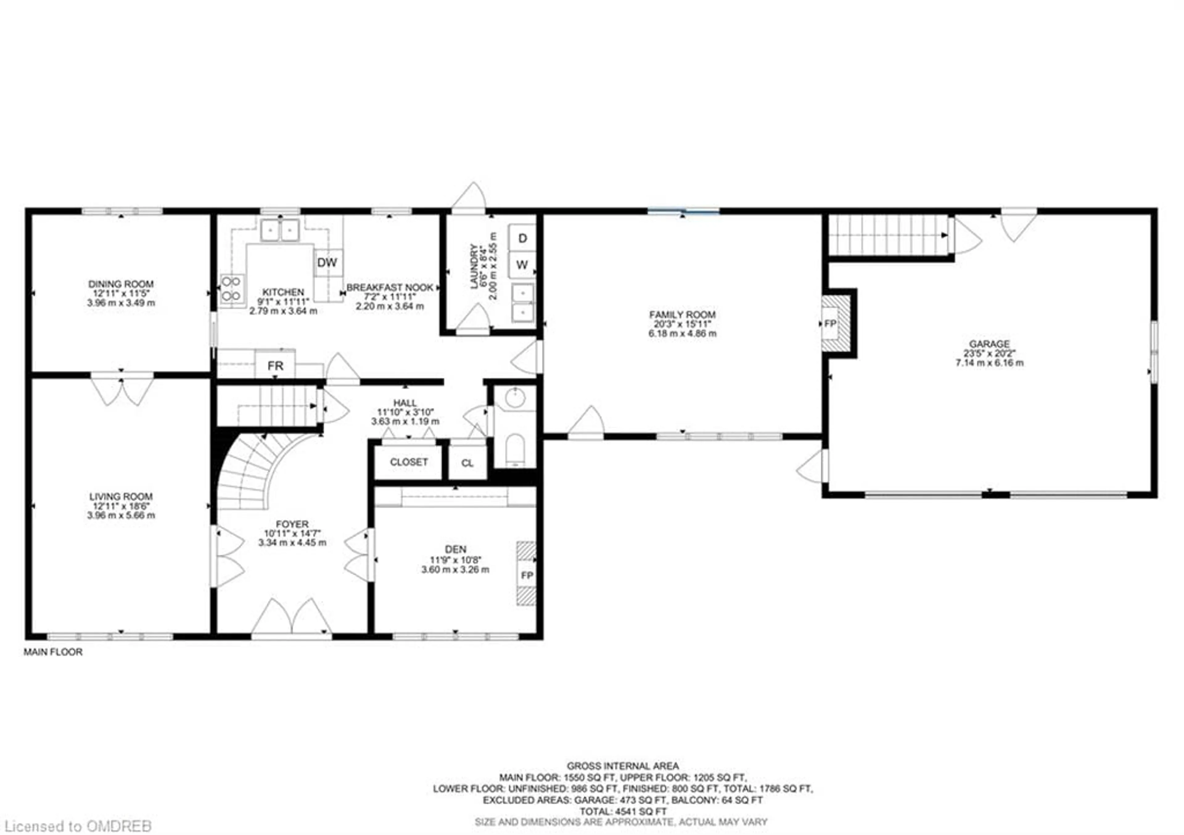 Floor plan for 707 Robson Rd, Waterdown Ontario L8B 1H2