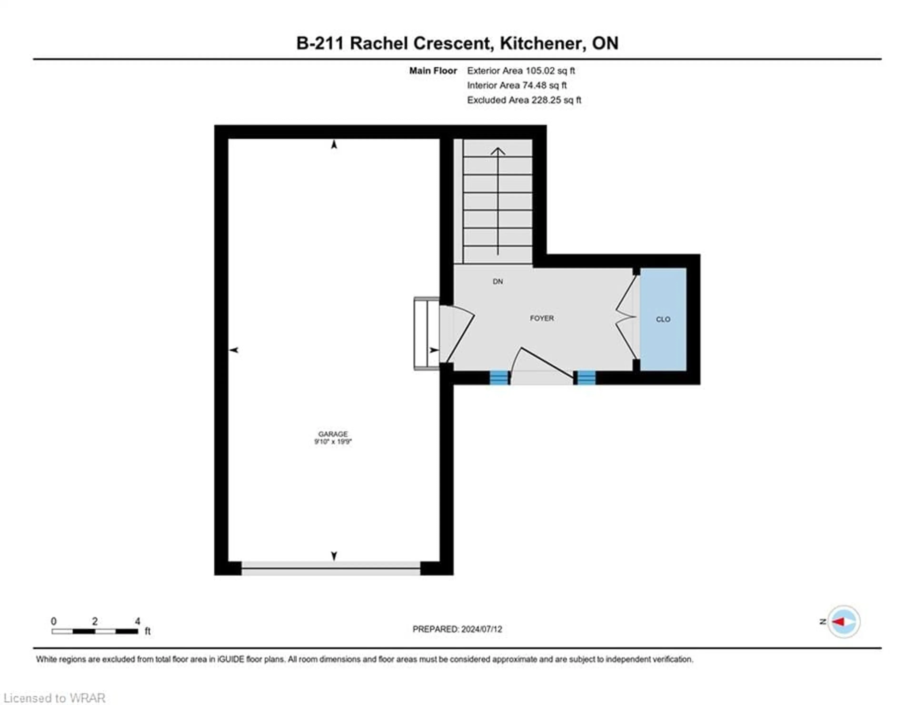 Floor plan for 211 Rachelle Cres #B, Kitchener Ontario N2R 0E2