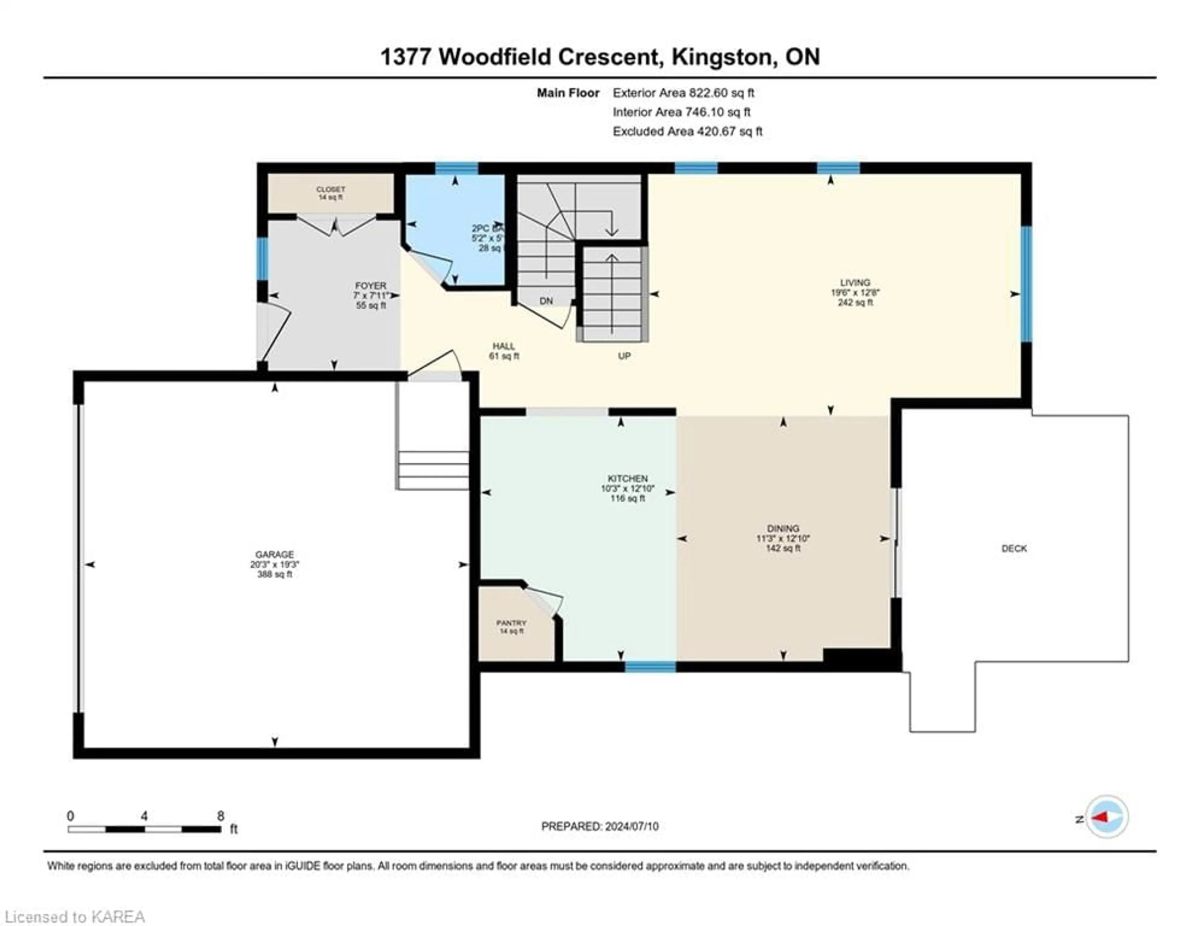 Floor plan for 1377 Woodfield Cres, Kingston Ontario K7P 0T4