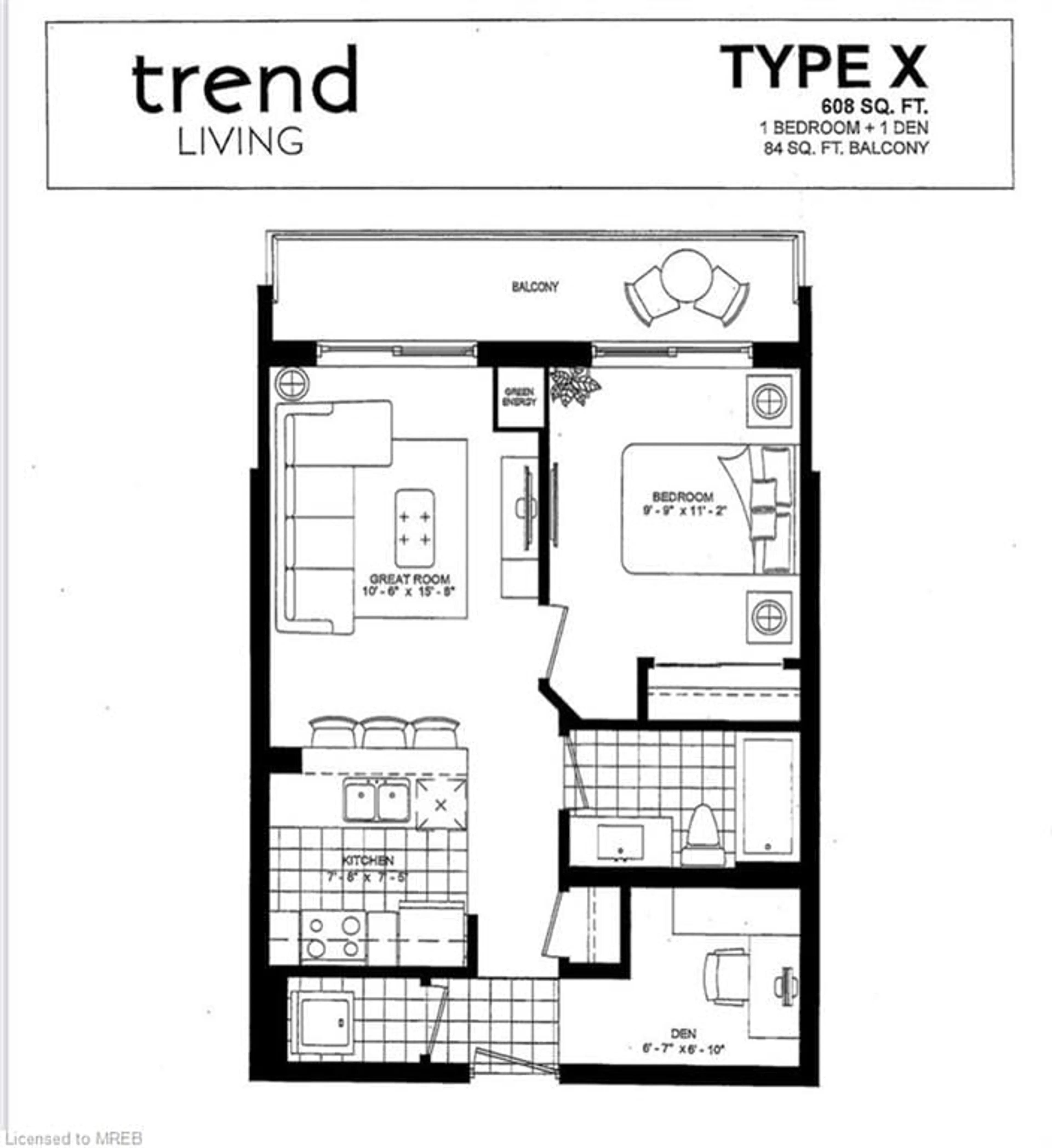 Floor plan for 460 Dundas St #410, Waterdown Ontario L8B 2A5