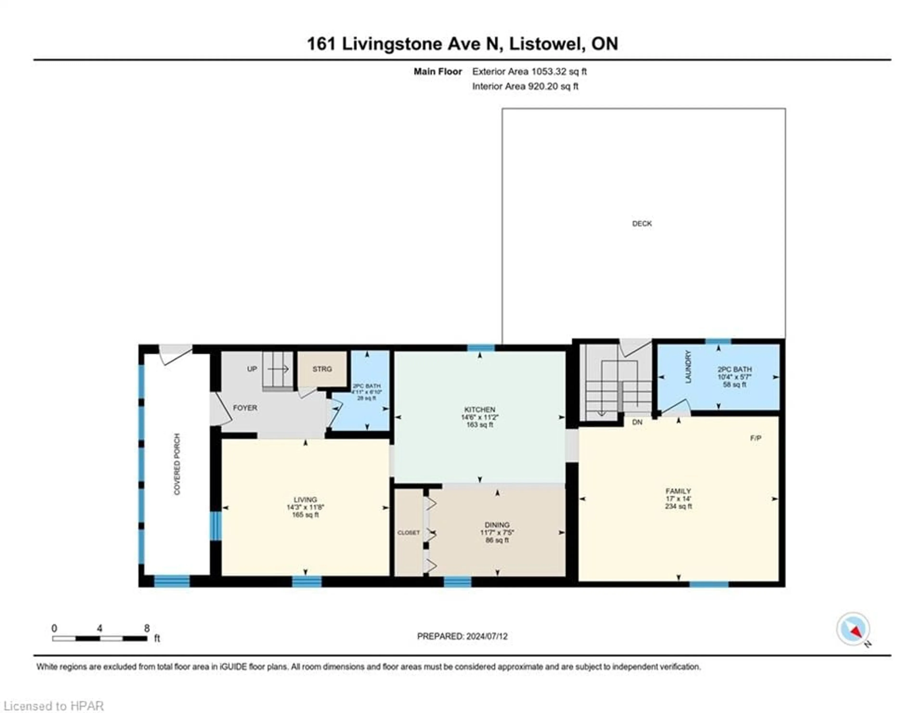 Floor plan for 161 Livingstone Ave, Listowel Ontario N4W 1P6