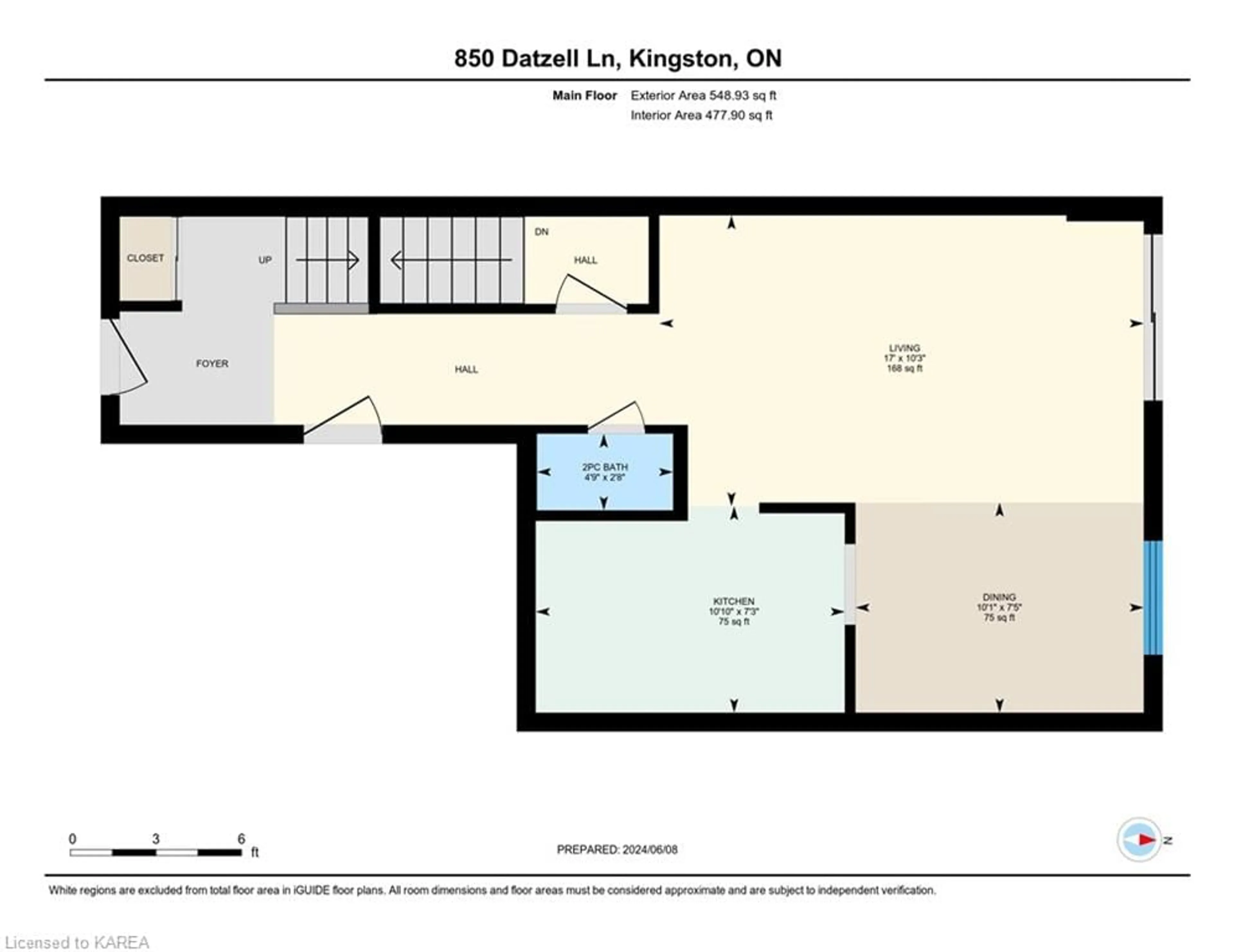 Floor plan for 850 Datzell Lane, Kingston Ontario K7M 7P8