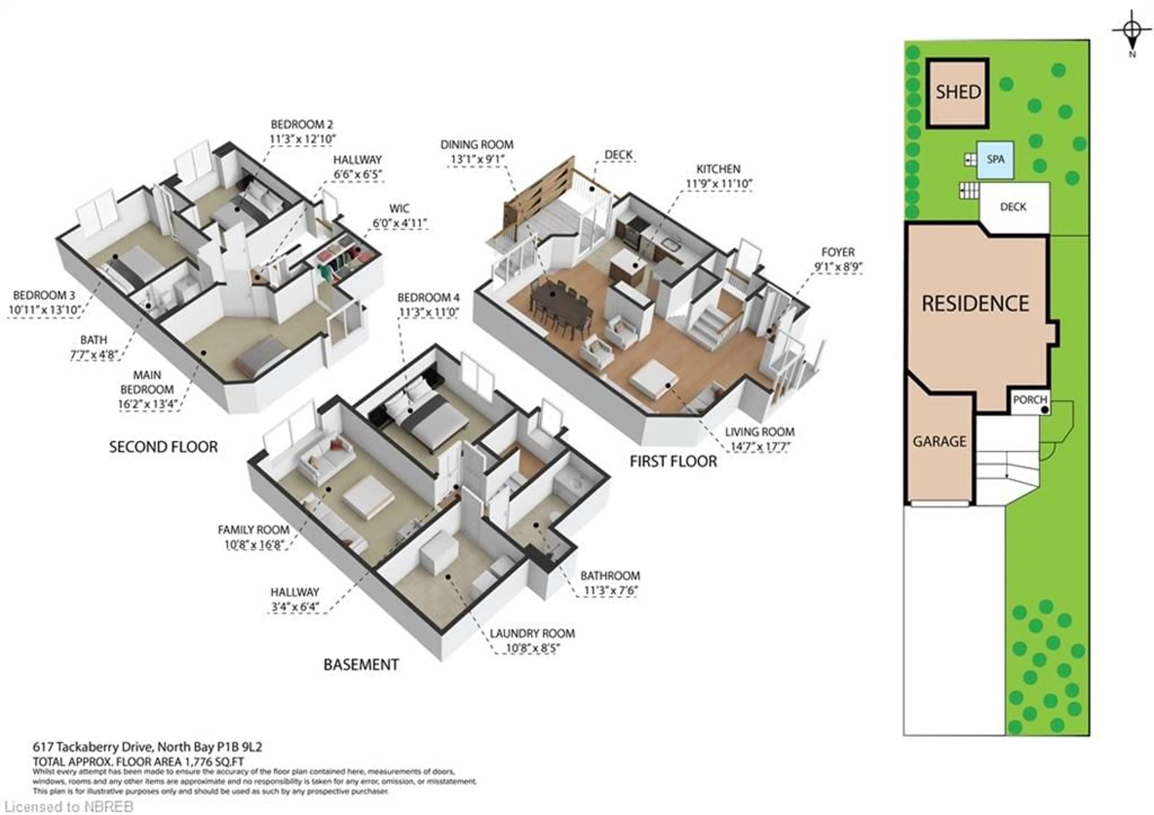 Floor plan for 617 Tackaberry Dr, North Bay Ontario P1B 9L2