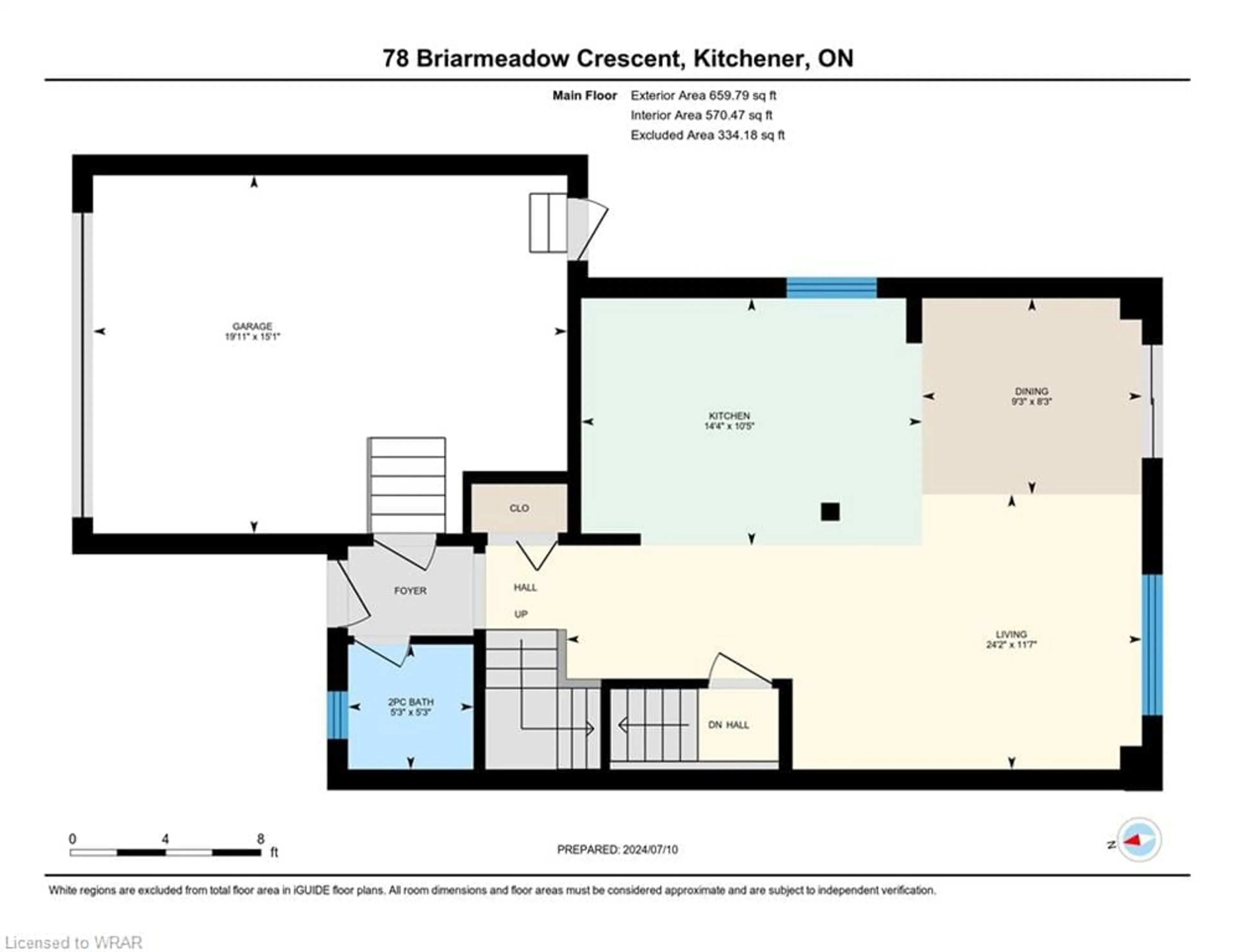 Floor plan for 78 Briarmeadow Cres, Kitchener Ontario N2A 4C4