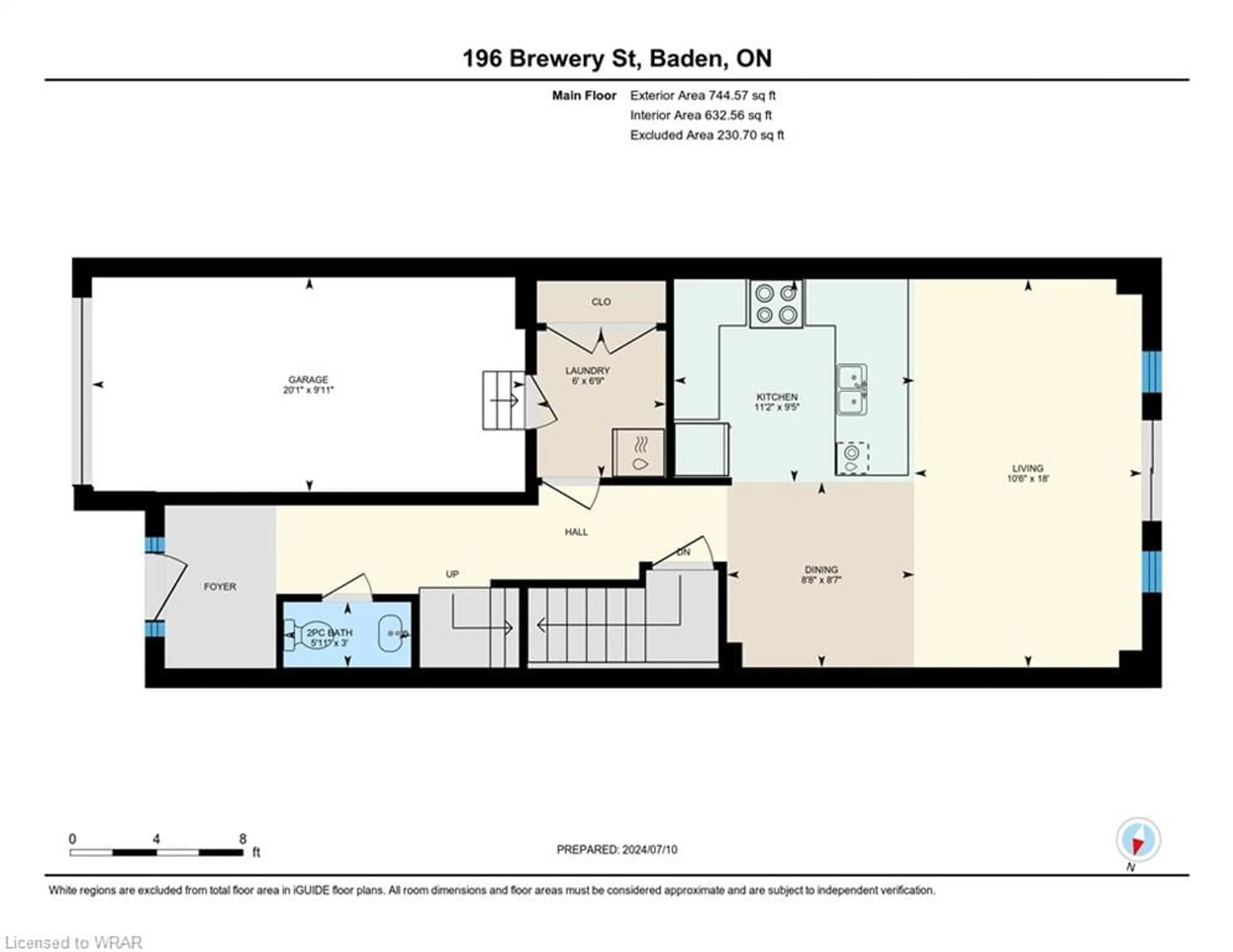 Floor plan for 196 Brewery St #7, Baden Ontario N3A 0E7
