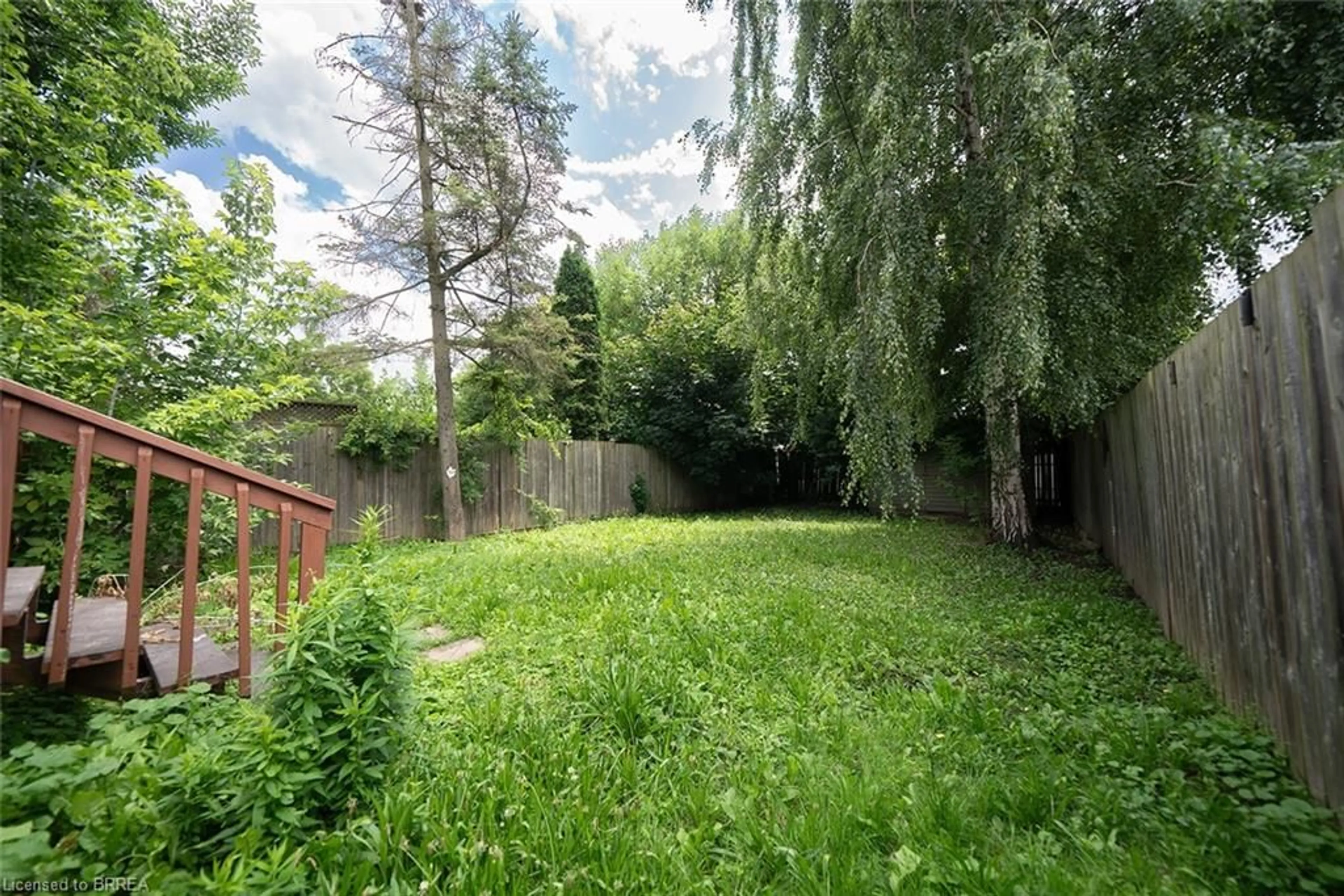 Fenced yard for 279 Sheridan St, Brantford Ontario N3S 4R5