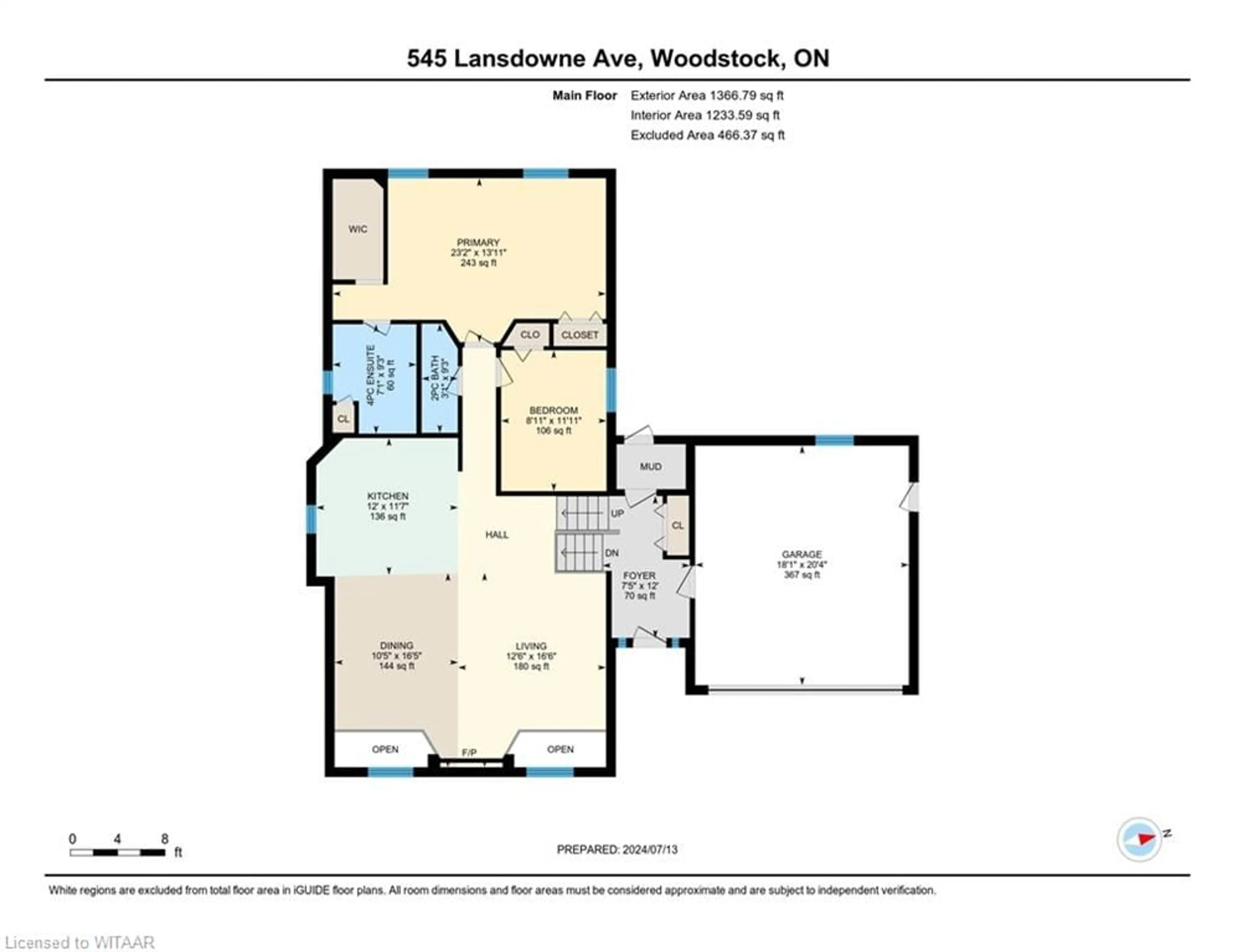 Floor plan for 545 Lansdowne Ave, Woodstock Ontario N4T 1J8