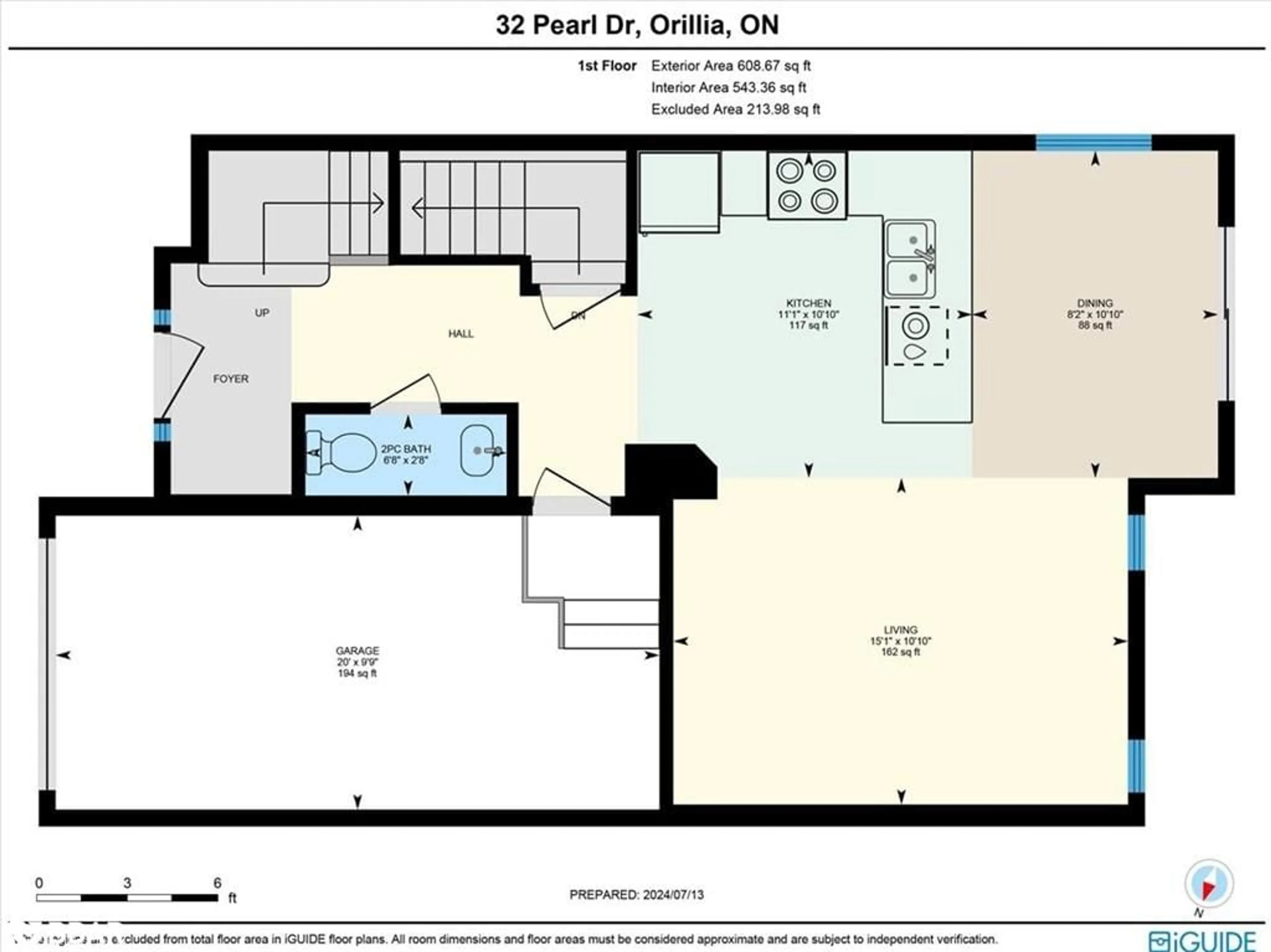 Floor plan for 32 Pearl Dr, Orillia Ontario L3V 0A5