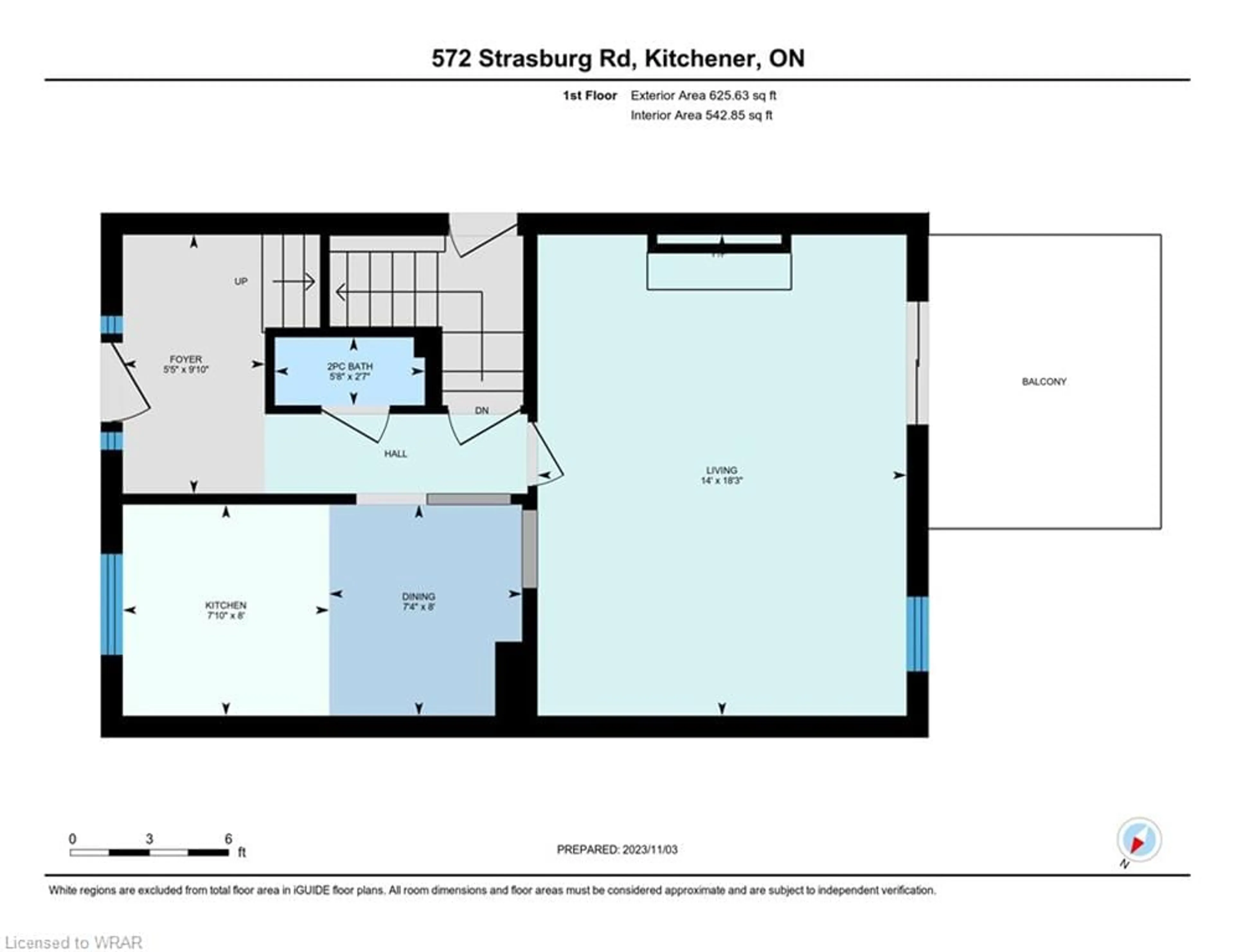 Floor plan for 572 Strasburg Rd, Kitchener Ontario N2E 1T8