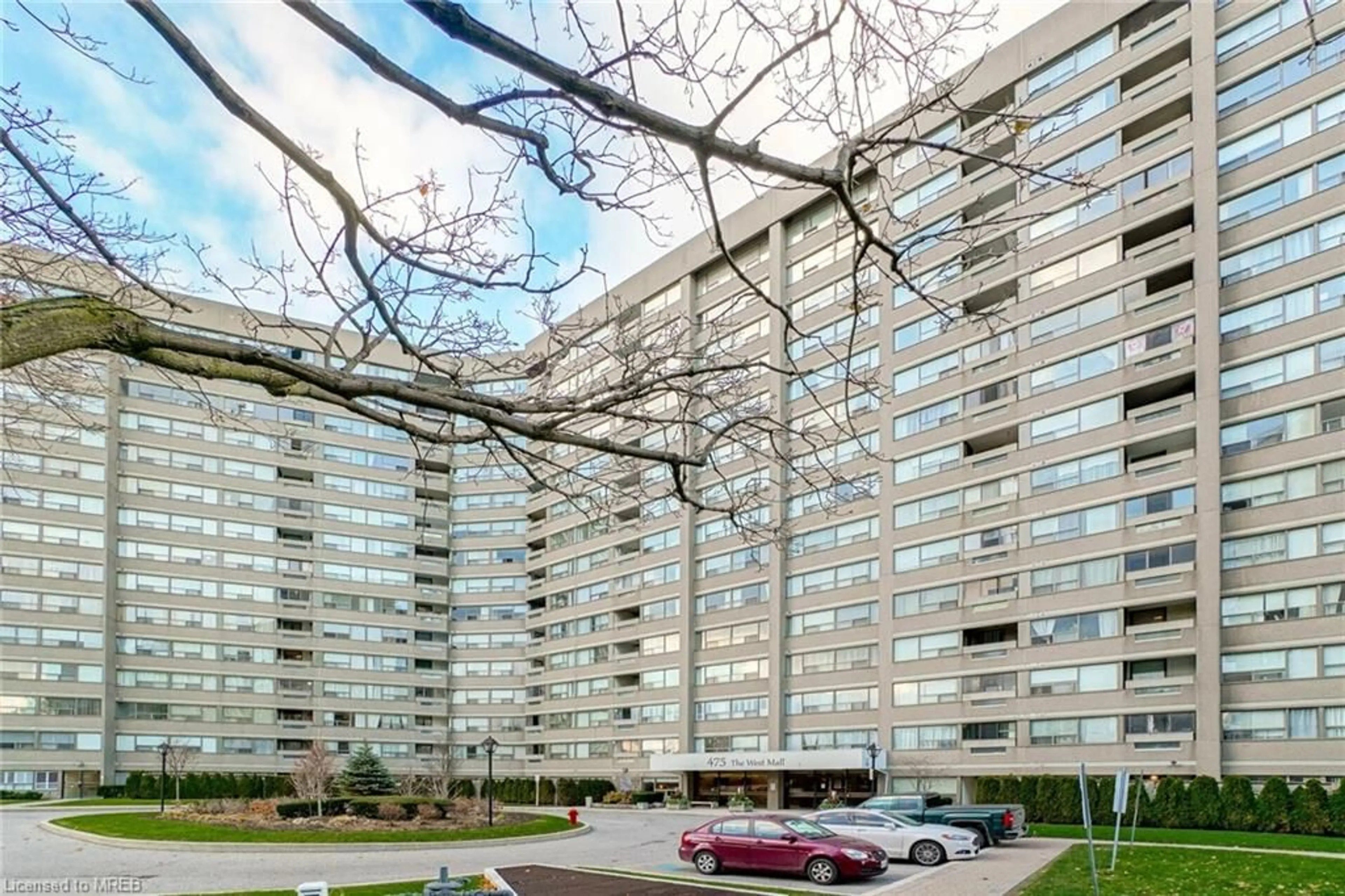 A pic from exterior of the house or condo for 475 The West Mall #214, Toronto Ontario M9C 4Z3