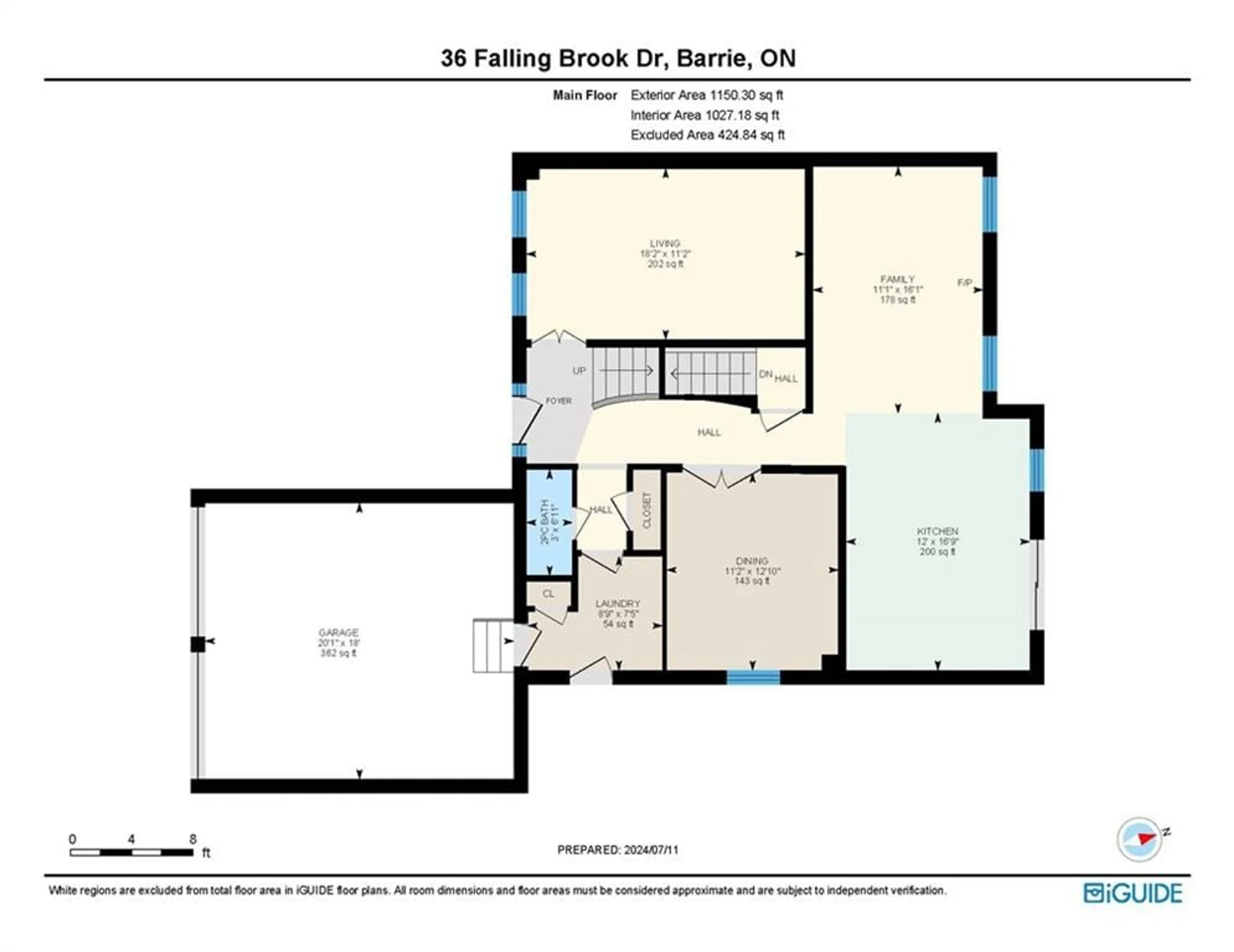 Floor plan for 36 Falling Brook Dr, Barrie Ontario L4N 7E9