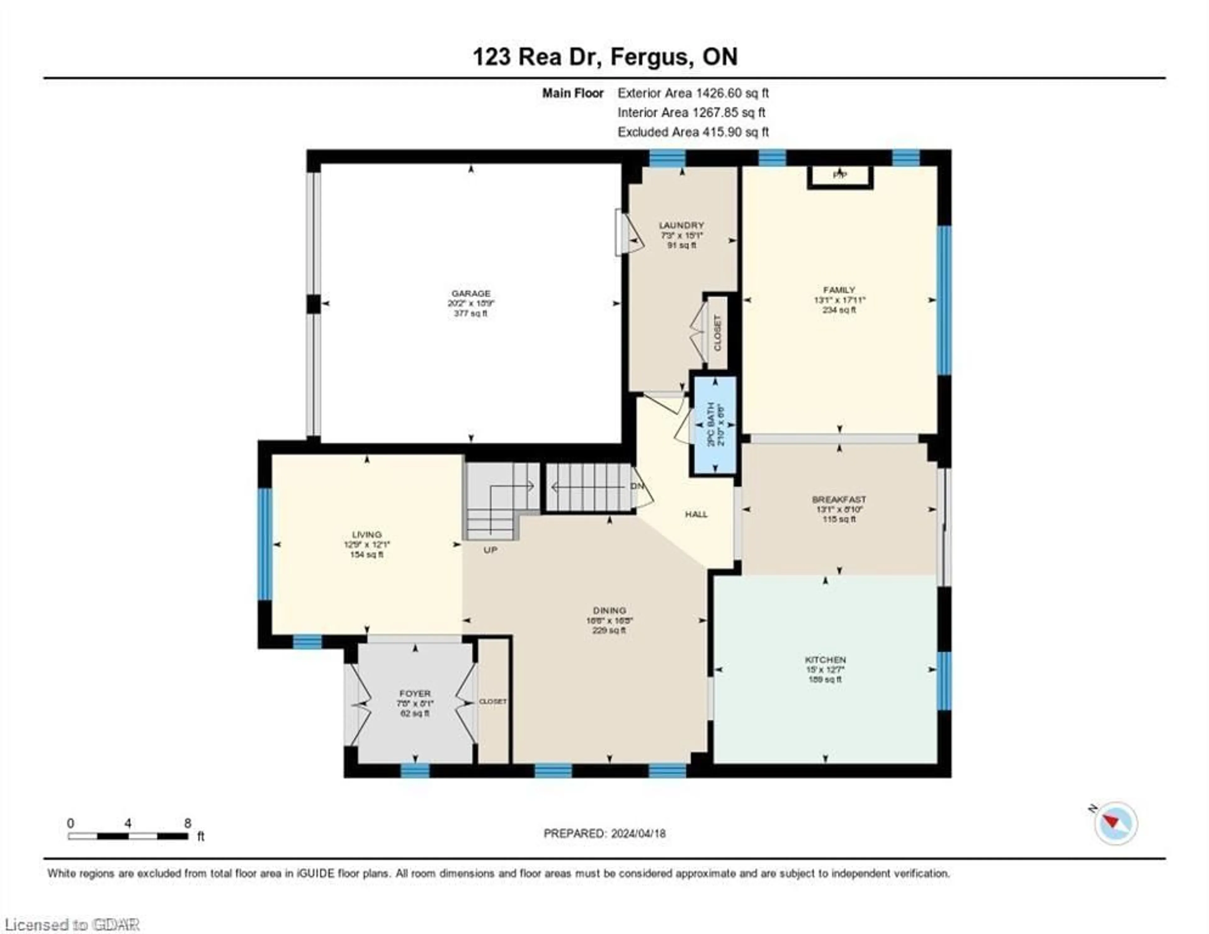 Floor plan for 123 Rea Dr, Fergus Ontario N1M 0J8