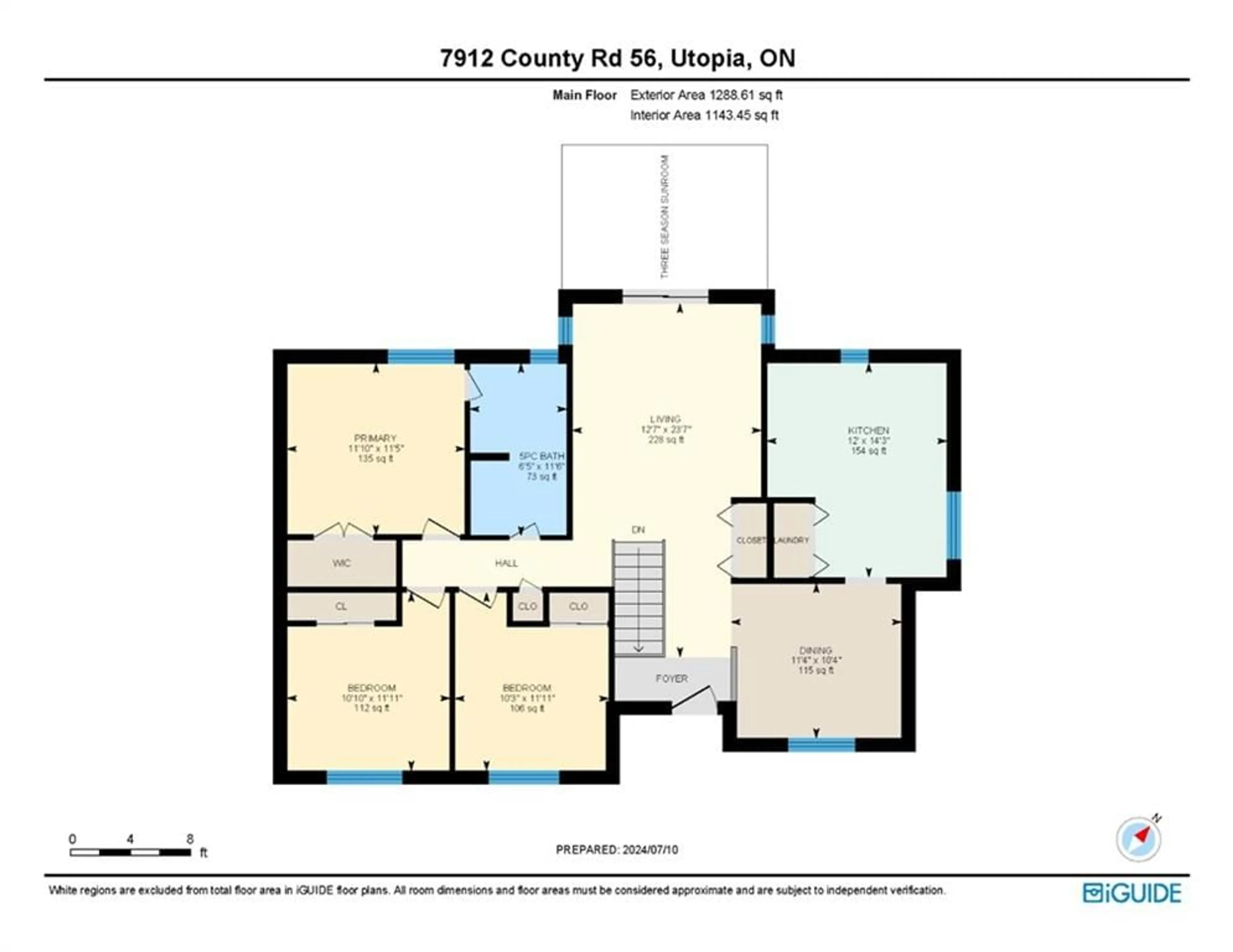 Floor plan for 7912 County Road 56, Utopia Ontario L0M 1T0